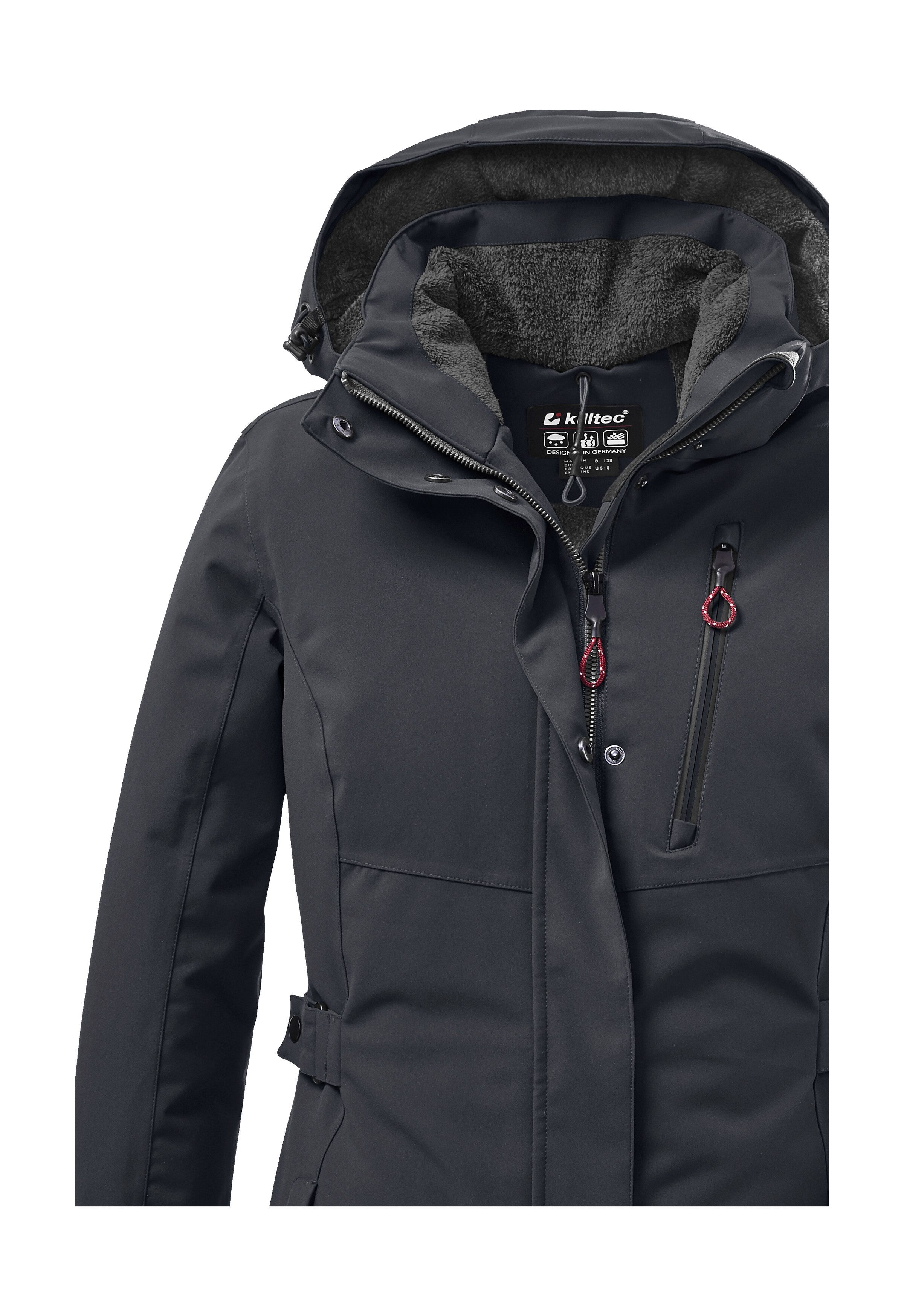Killtec Parka KOW 165 WMN PRK Wasser- und winddichter Parka mit Teddyfleece und abnehmbarer Kapuze