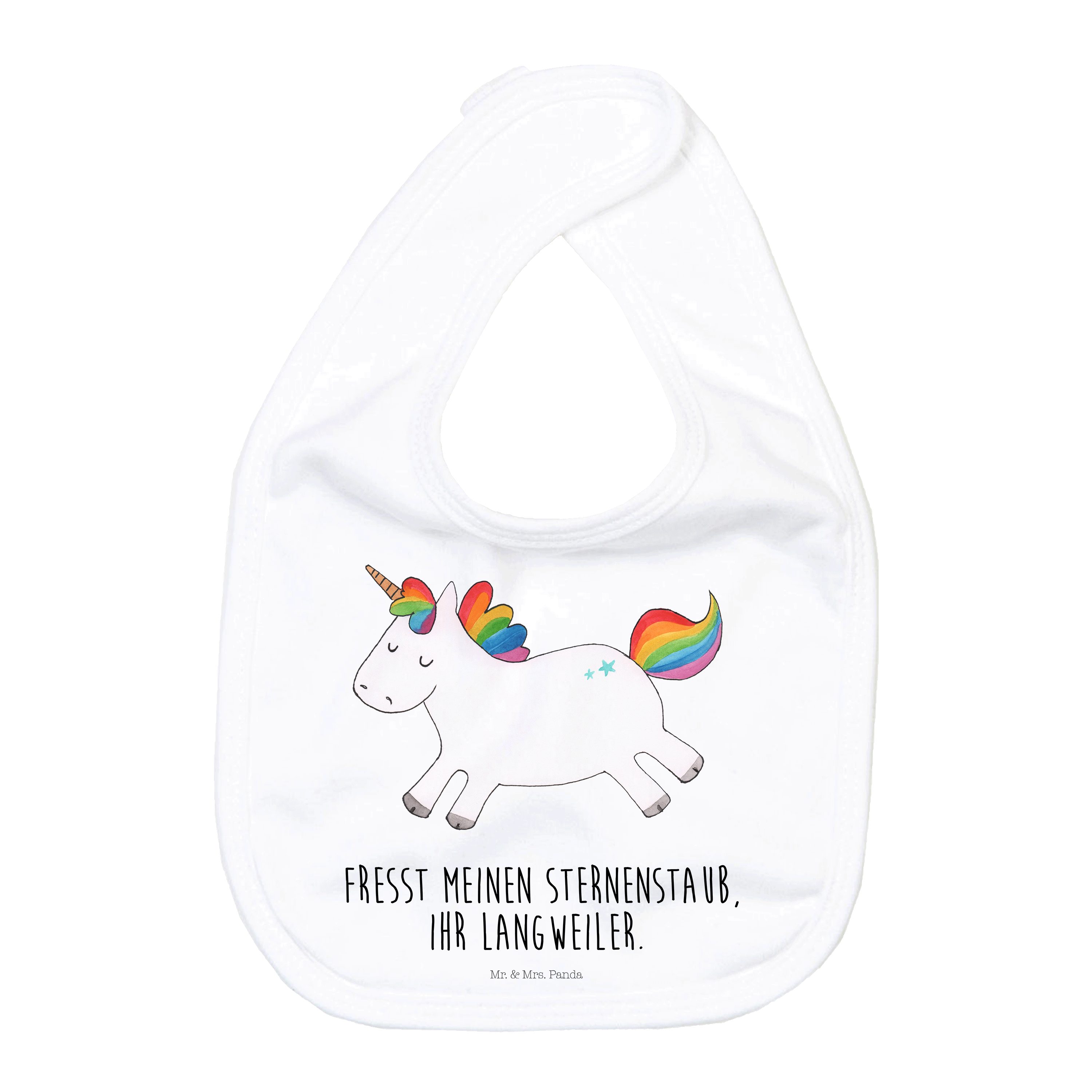 Tragetuch Einhorn Happy - Weiß - Geschenk, Unicorn, Baby, Geschenk für Geburt