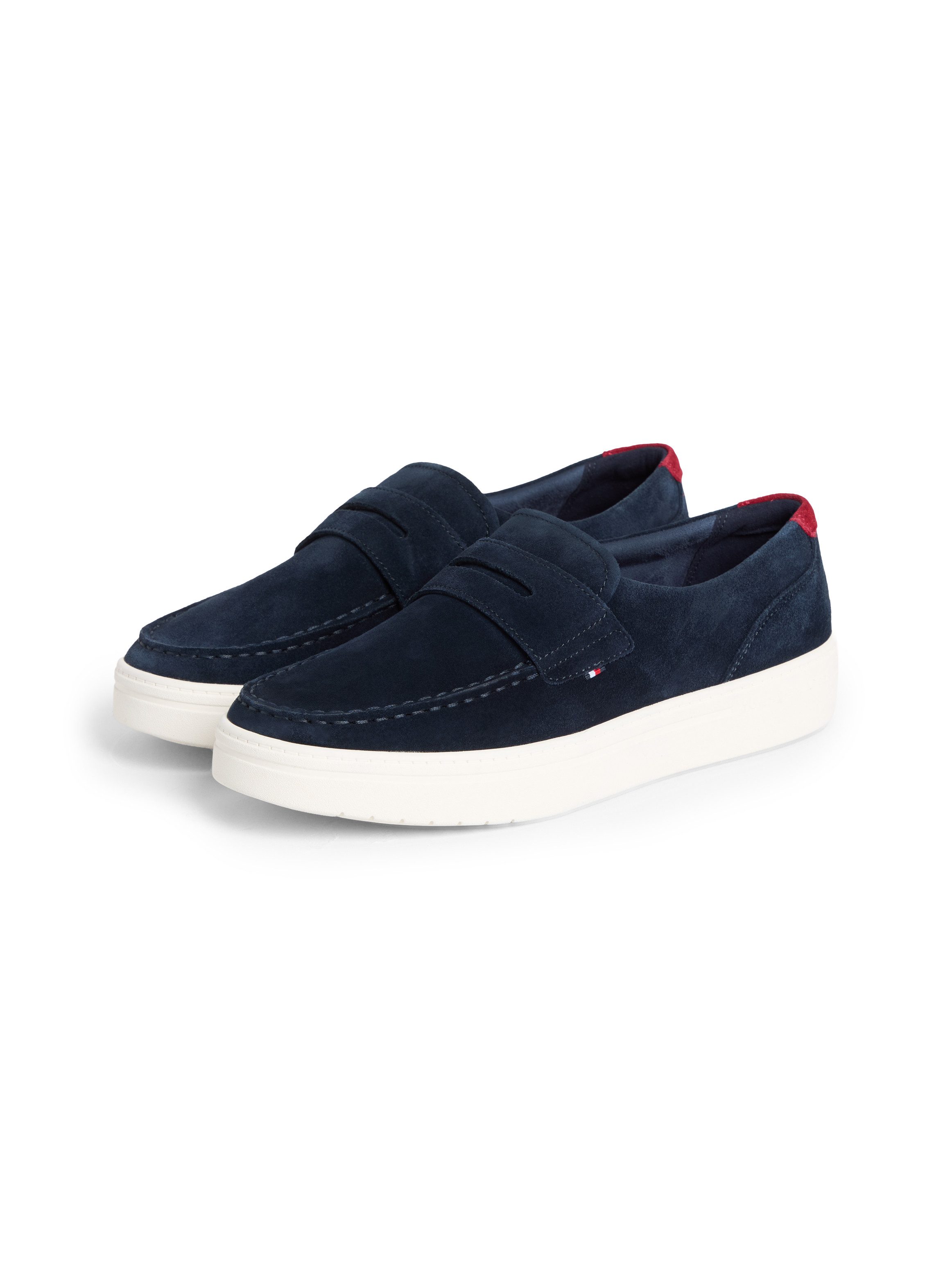 Tommy Hilfiger MODERN LIGHT HYBRID SUEDE LOAFER Loafer Businessschuh, Slipper, Schlüpfschuh, mit modischem Zierriegel