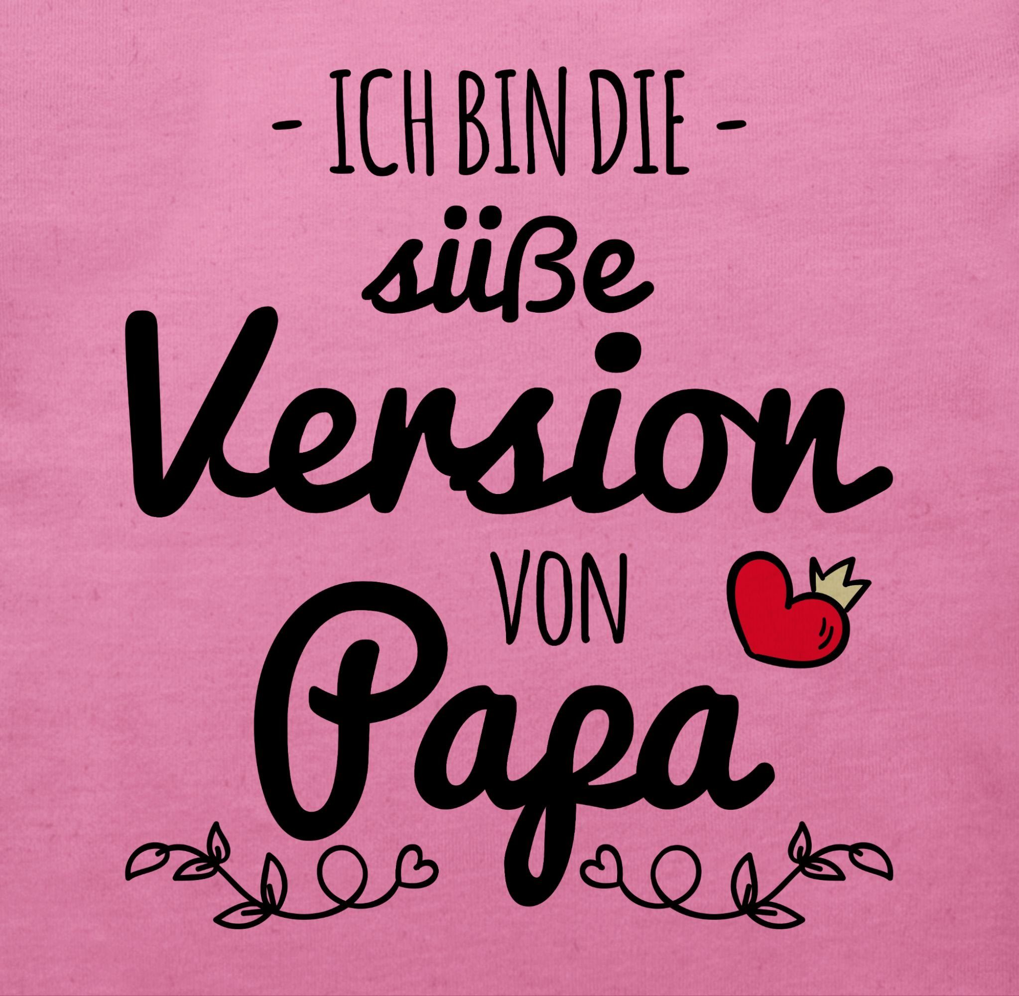 Geschenk Vatertag T-Shirt von Süße Version Shirtracer Baby 2 Papa Pink