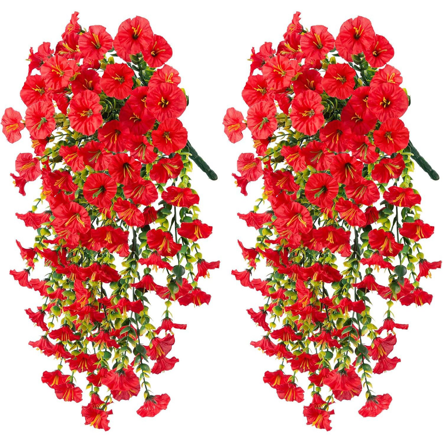 Kunstblumenstrauß 2 Stück Künstlich Hängende Blumen, Kunstblumen Veilchen Hängend, Coonoor