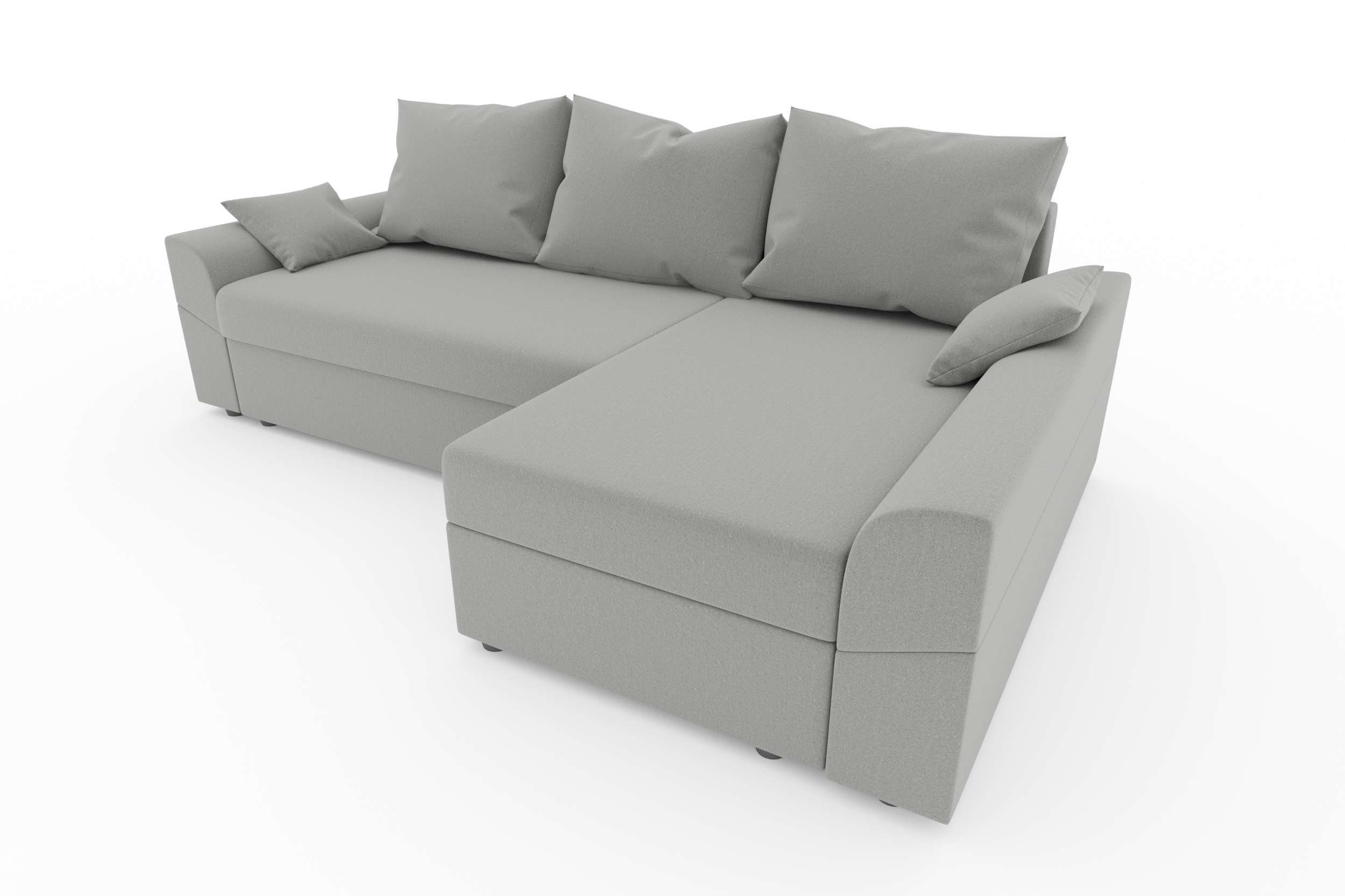 Sofa, mit Bettfunktion, Design Sitzkomfort, Bettkasten, Modern Eckcouch, Stylefy Ecksofa mit L-Form, Aurora,