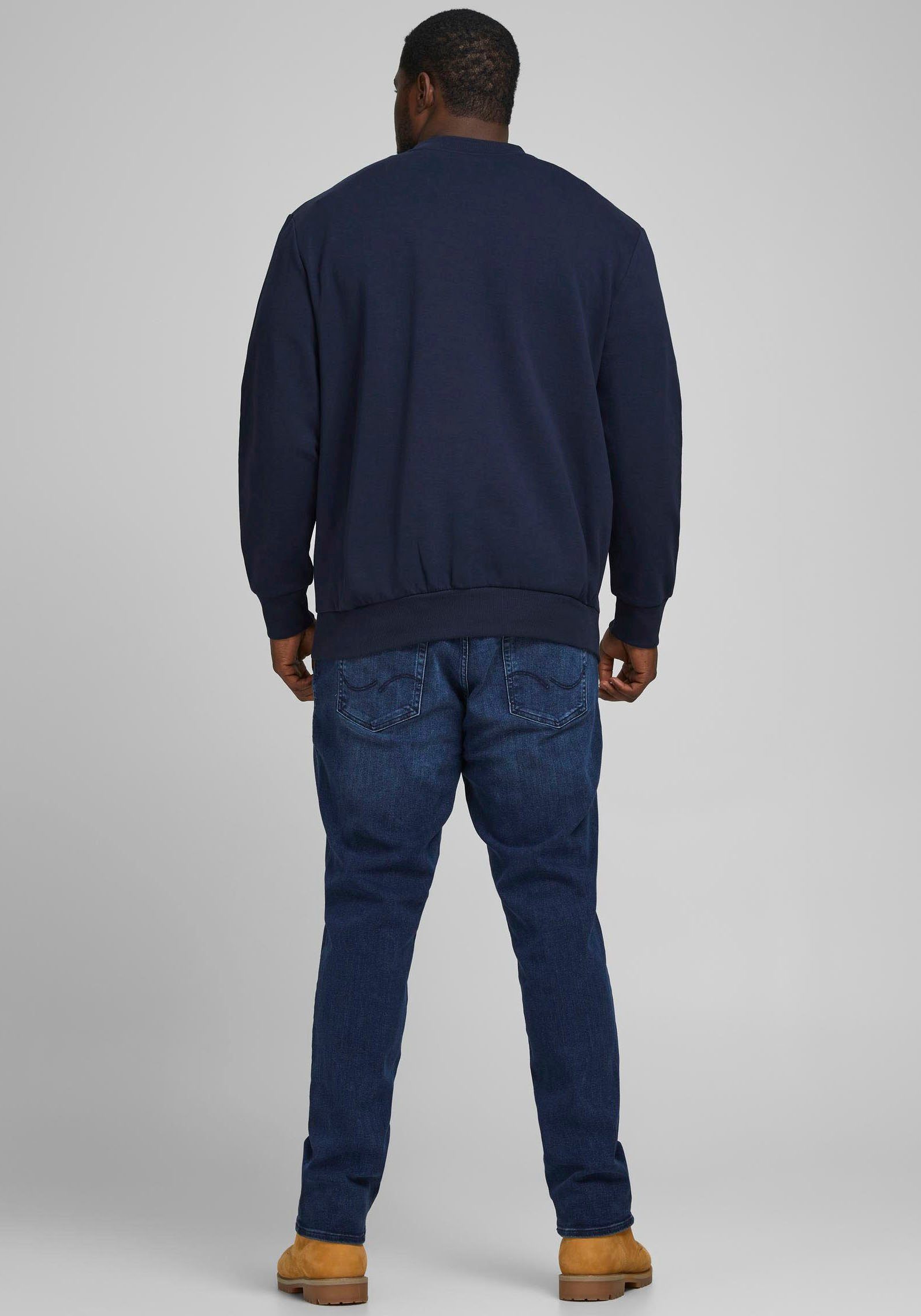 PlusSize SWEAT & BASIC NECK CREW navy Sweatshirt Jones (Packung) Jack