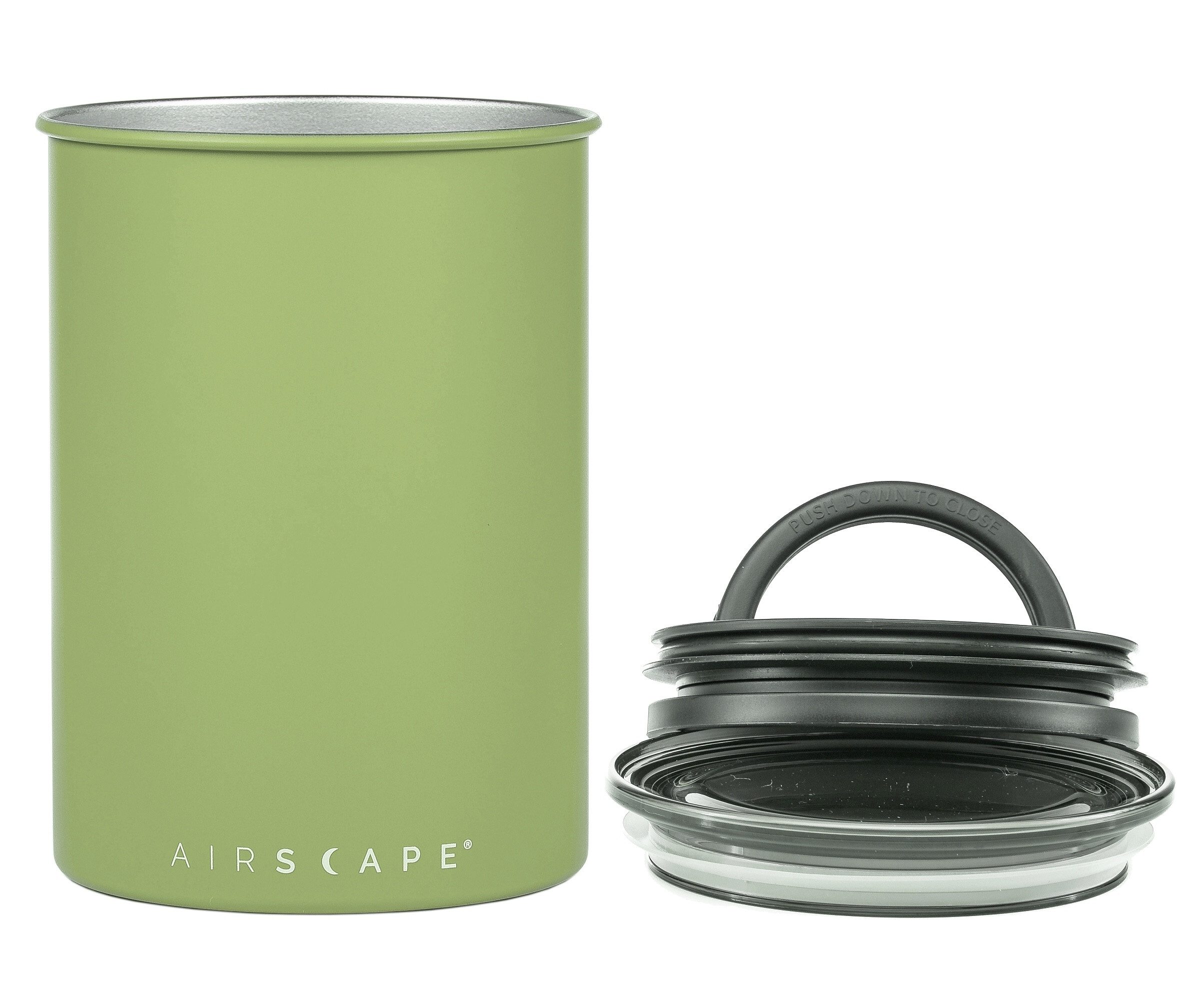 AIRSCAPE Kaffeedose Airscape Edelstahl Kaffeedose Vorratsdose luftdicht 1893ml moosgrün, Material: Edelstahl, Kunststoff