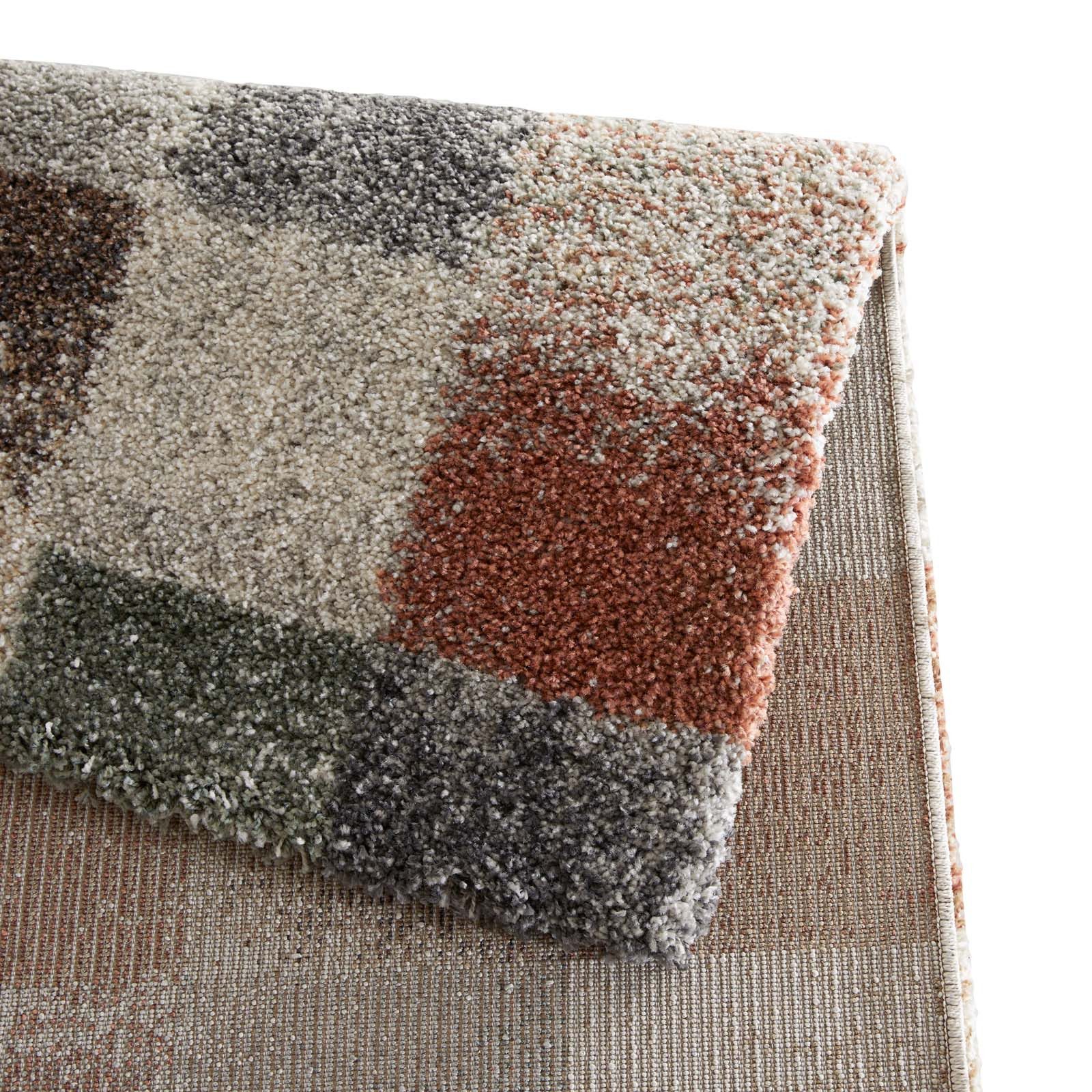 TaraCarpet Teppich Tara Carpet Berber Karo, rechteckig, Höhe: 27 mm, Moderner weicher Teppich kariert in braun und grün extra weich 67x140 – Bild 4 von 5