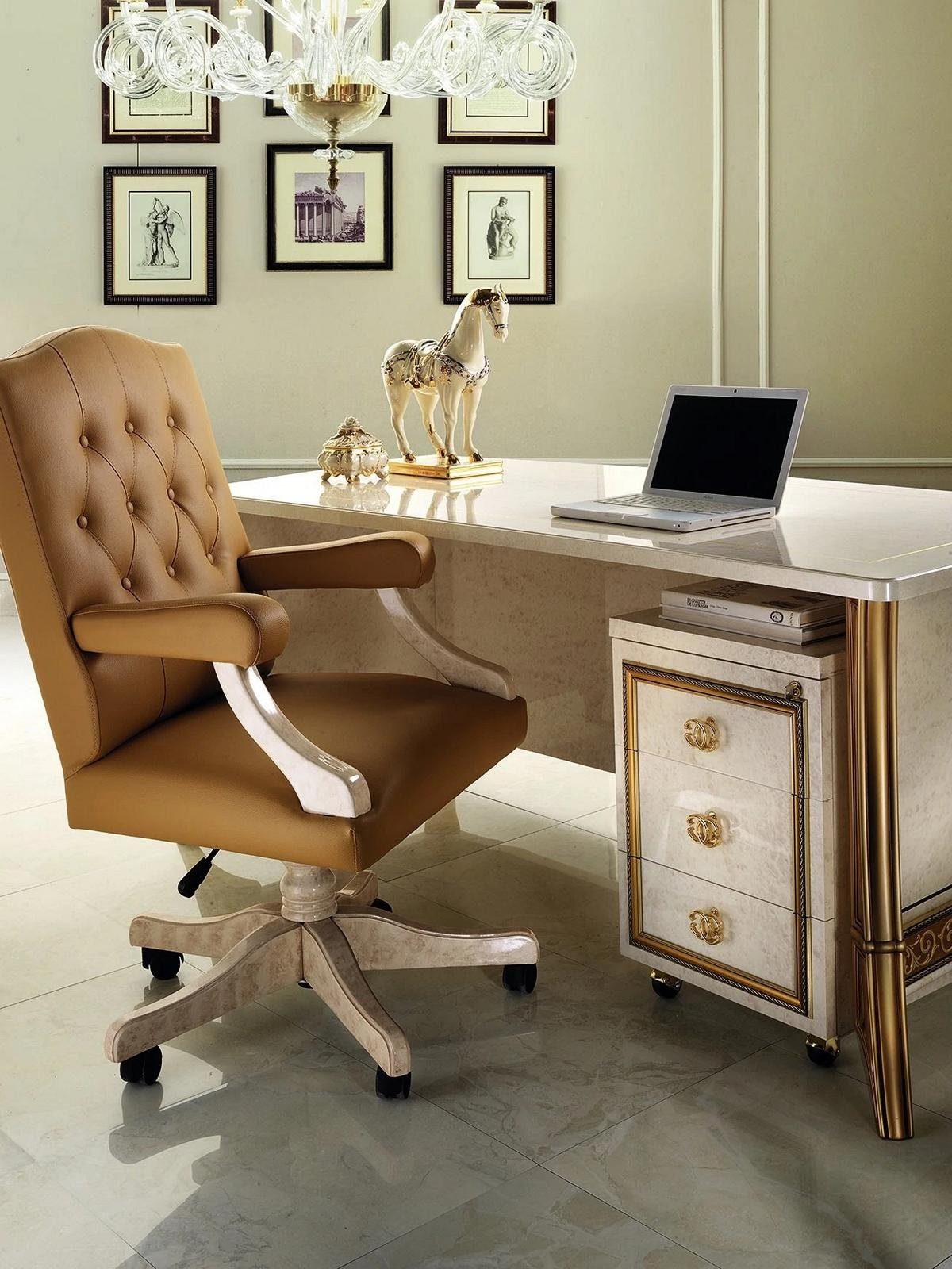Möbel Sessel Luxus Büro Stuhl Stühle Designer JVmoebel Bürostuhl Drehbarer Office Polster Chef