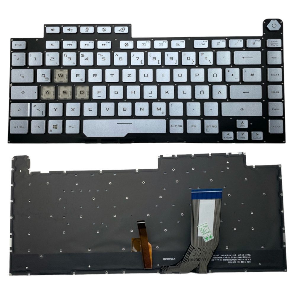 Trade-Shop Ersatz passend für Asus ROG Strix G G531GD G531GW GL531GW G531GV G532 Tastatur (Tasten: Deutsch, QWERTZ / mit Hintergrundbeleuchtung (RGB, 16pin)