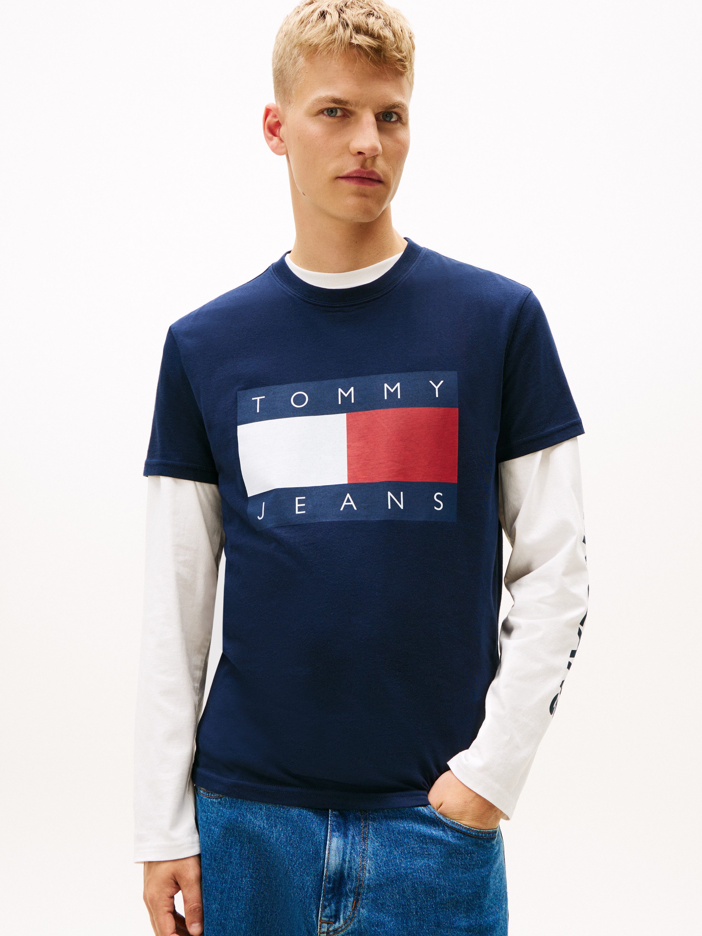 Tommy Jeans T-Shirt Rundhalsausschnitt, Regular Fit, Logo-Druck günstig online kaufen