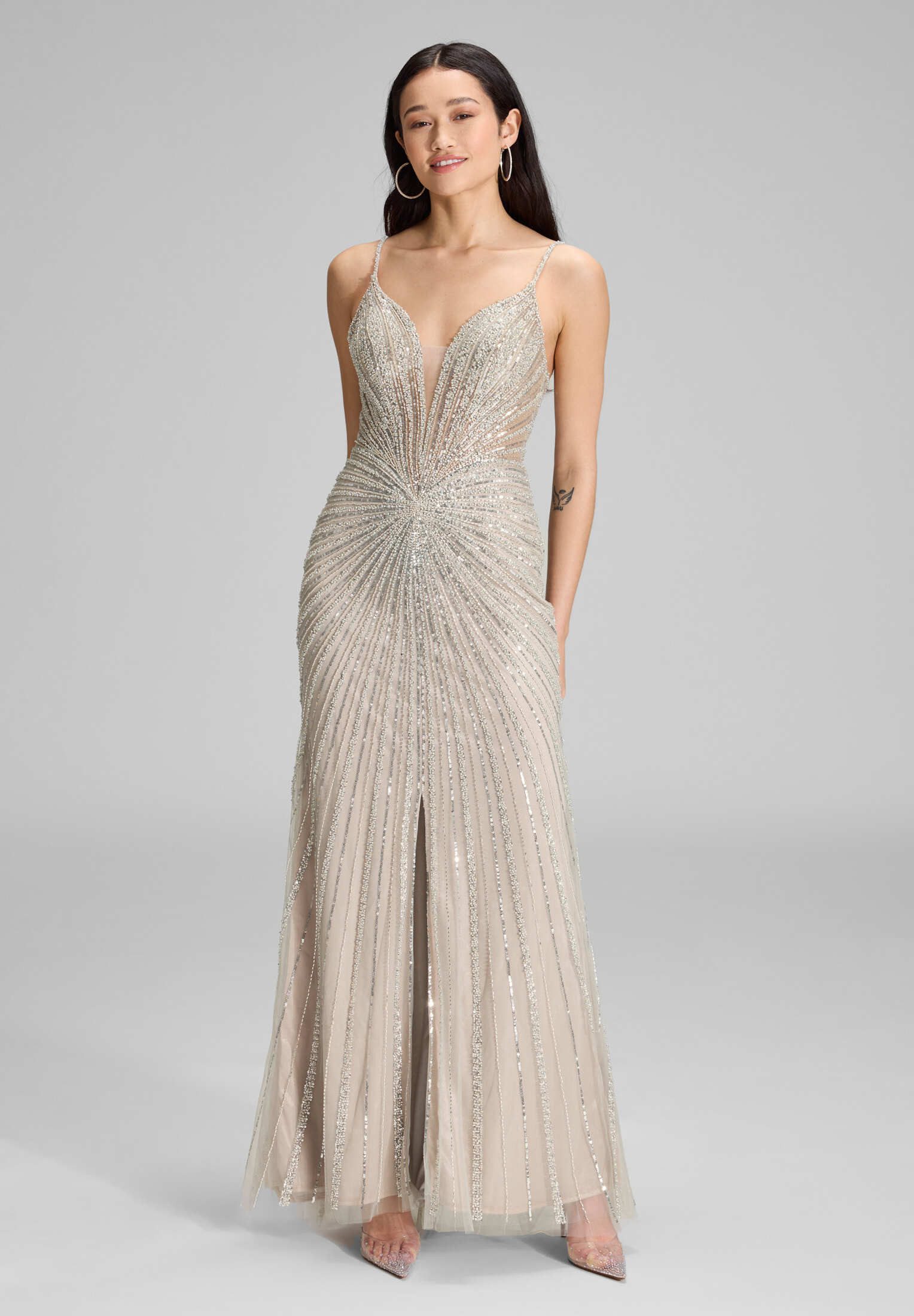 Hey Kyla Abendkleid - Abendkleid mit all-over Stickerei Figurbetonte Passform