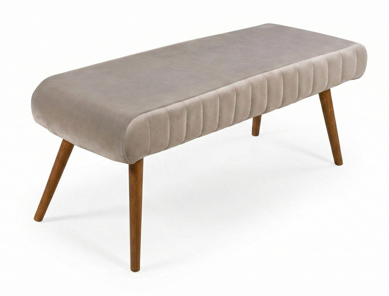 Xlmoebel Sitzbank Moderne graue Sitzbank aus Holz für Esszimmer, bequem und kompakt (2-Sitzer), Made in Europa
