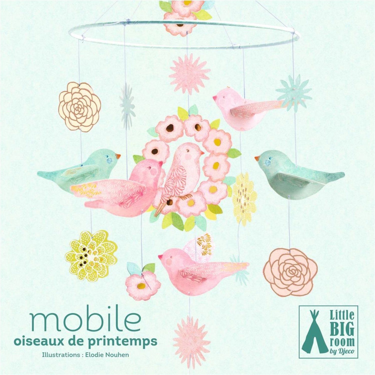 DJECO Kreativset DD04346 FSC Papier Mobile: Vögel