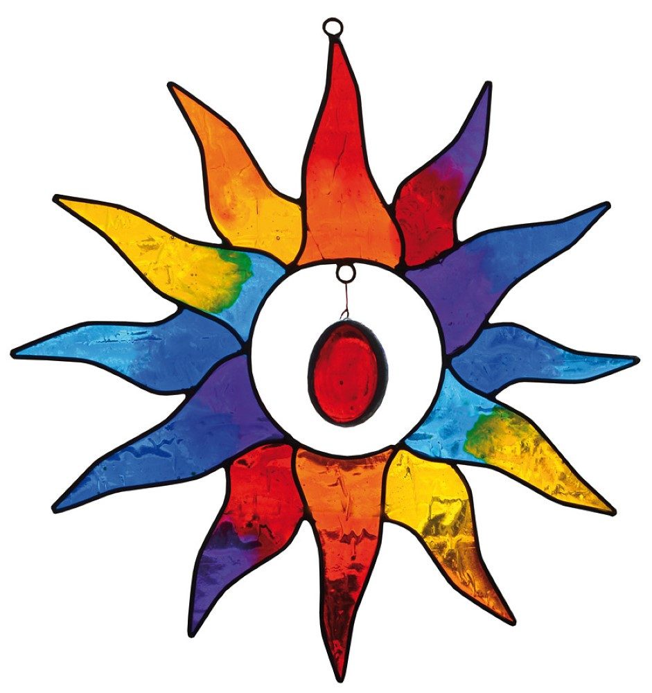 Saraswati Hängedekoration Suncatcher Sonne bunt 25cm