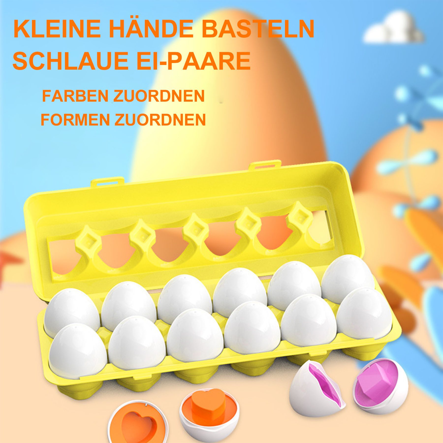 Mutig Lernspielzeug Montessori Spielzeug Passende Eier 12PCS, Farbe & Form günstig online kaufen