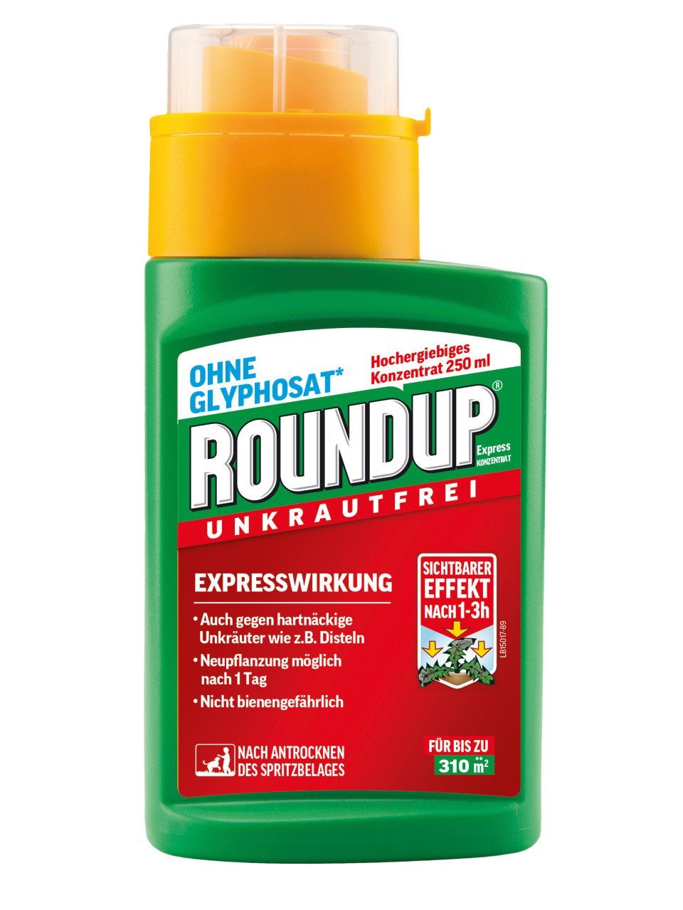 Unkrautbekämpfungsmittel Roundup Unkrautfrei Express Konzentrat 250 ml