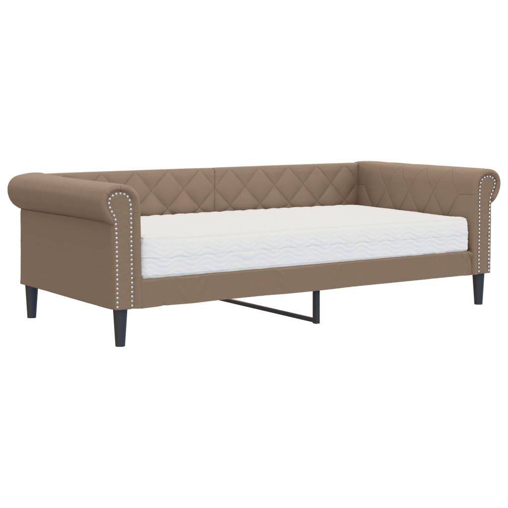 vidaXL Bett Tagesbett mit Matratze Cappuccino günstig online kaufen