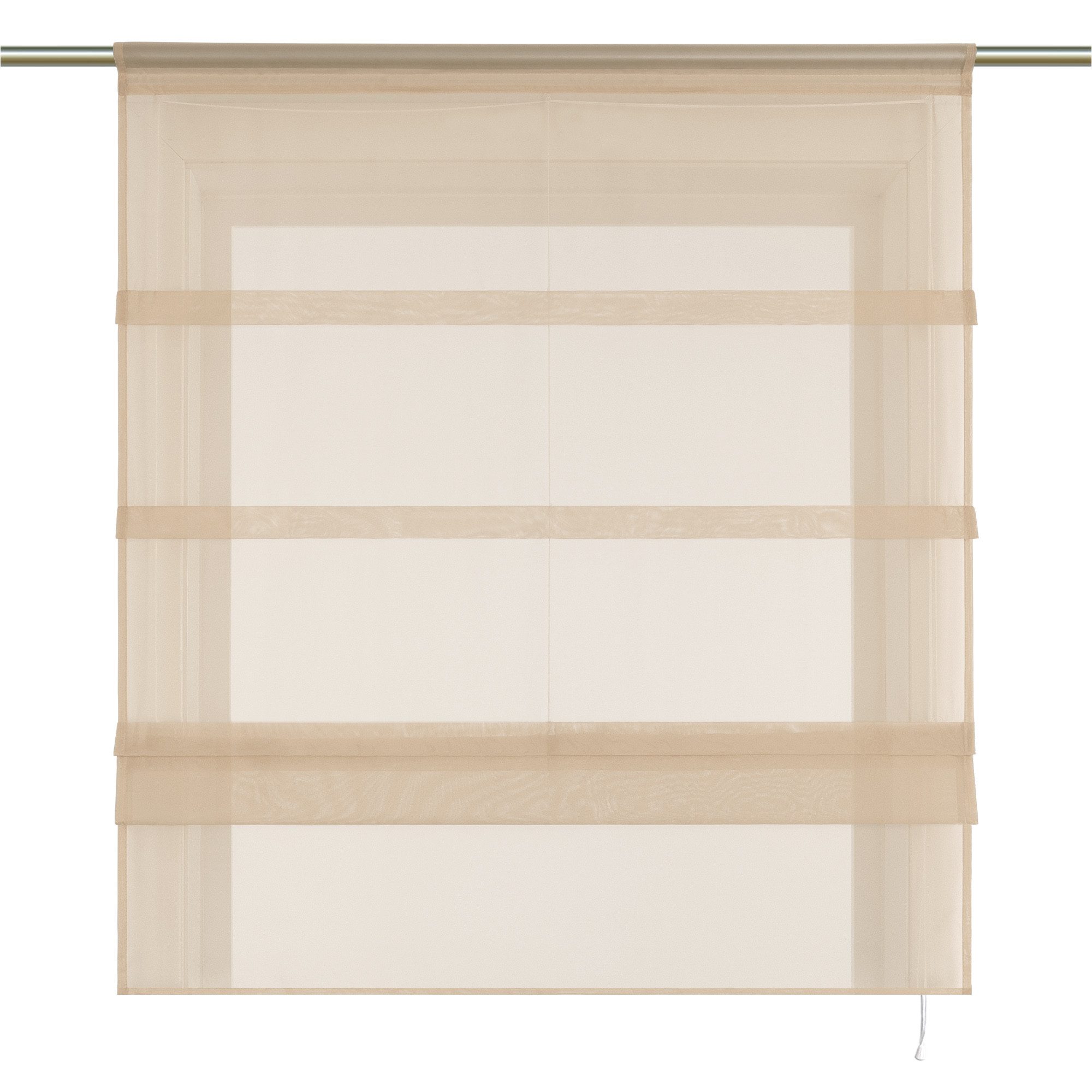 Joyswahl Raffrollo Oonagh, mit Stangendurchzug, Voile Uni, Bistrogardinen m günstig online kaufen