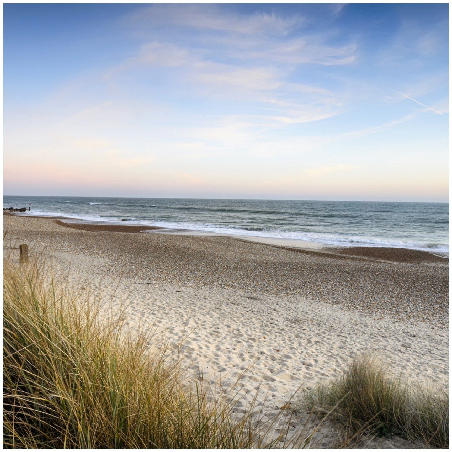 Wallario Memoboard Strandspaziergang im Urlaub an der Ostsee