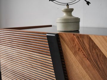 Dekorist Konsole Wohnzimmer-Konsolenschrank, 100 % Holz, 45x76x220cm