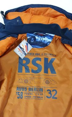 STATE of ART Steppjacke Herren Steppjacke Übergangsjacke Racing Berlin Sport blau mit abnehmbarer Kapuze