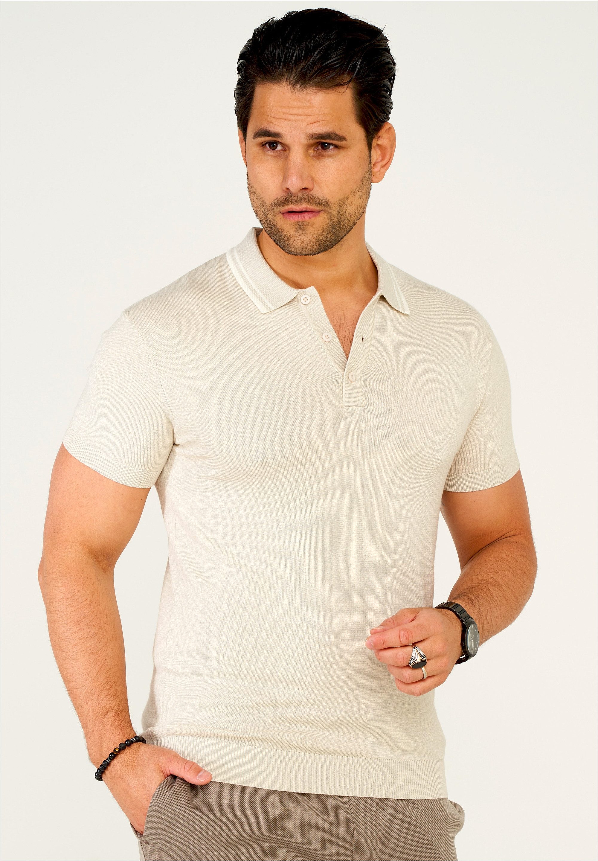 behype Poloshirt "MPEOLO KNIT", im klassischen Design günstig online kaufen