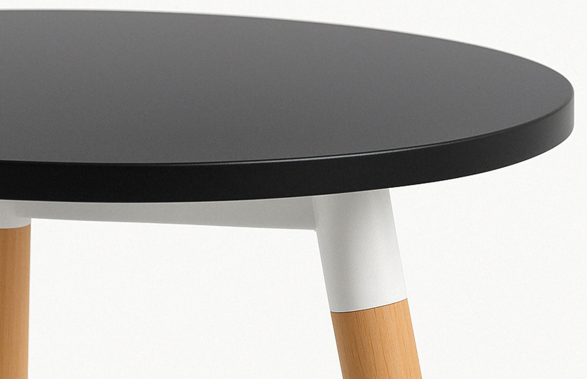 CLP Essgruppe Lansgar, 1 Tisch (80 cm), 4 Stühle mit Sitzpolster, Buchenholz