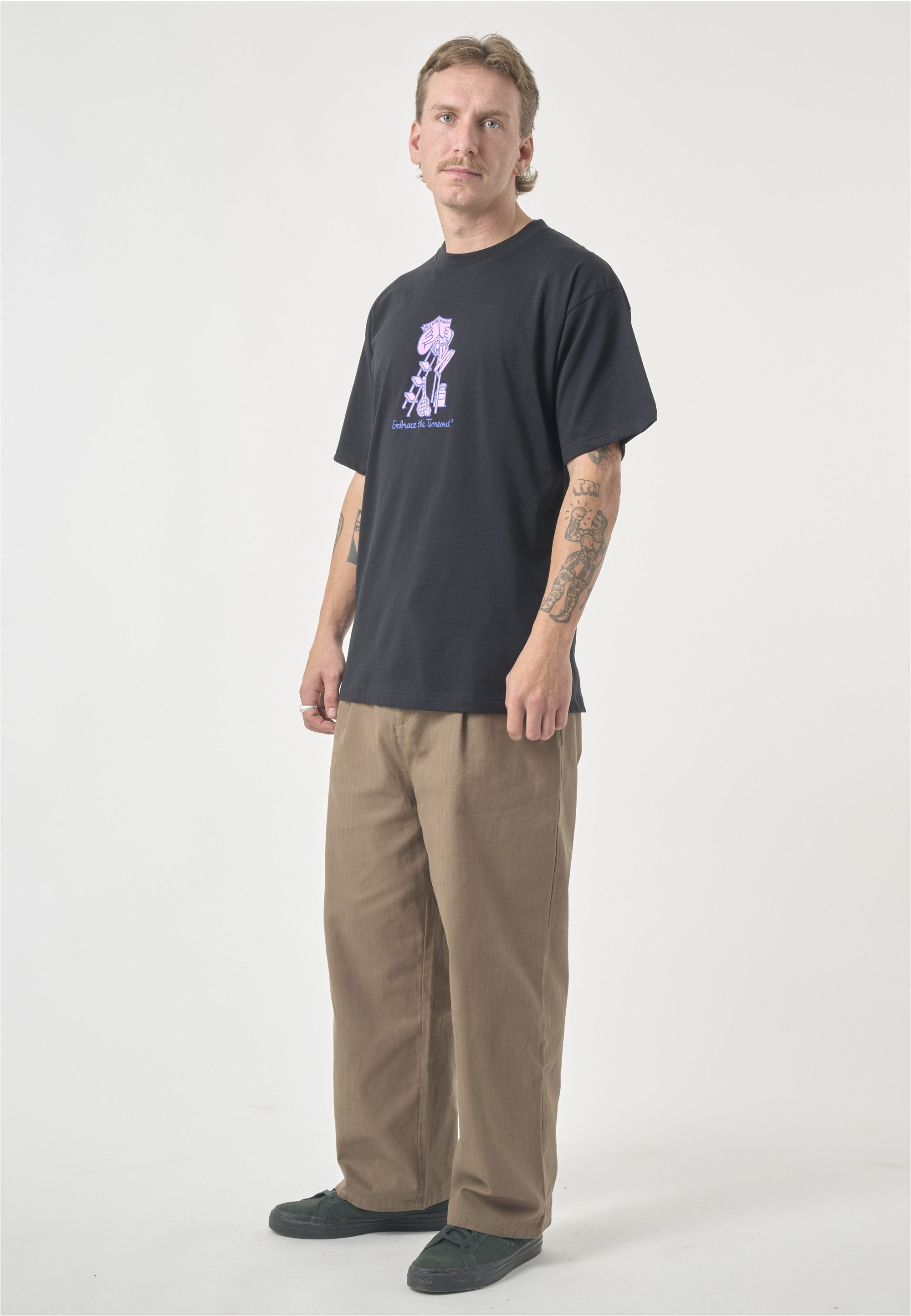 Cleptomanicx T-Shirt Classic Tee Embrace Tennis mit lockerem Schnitt