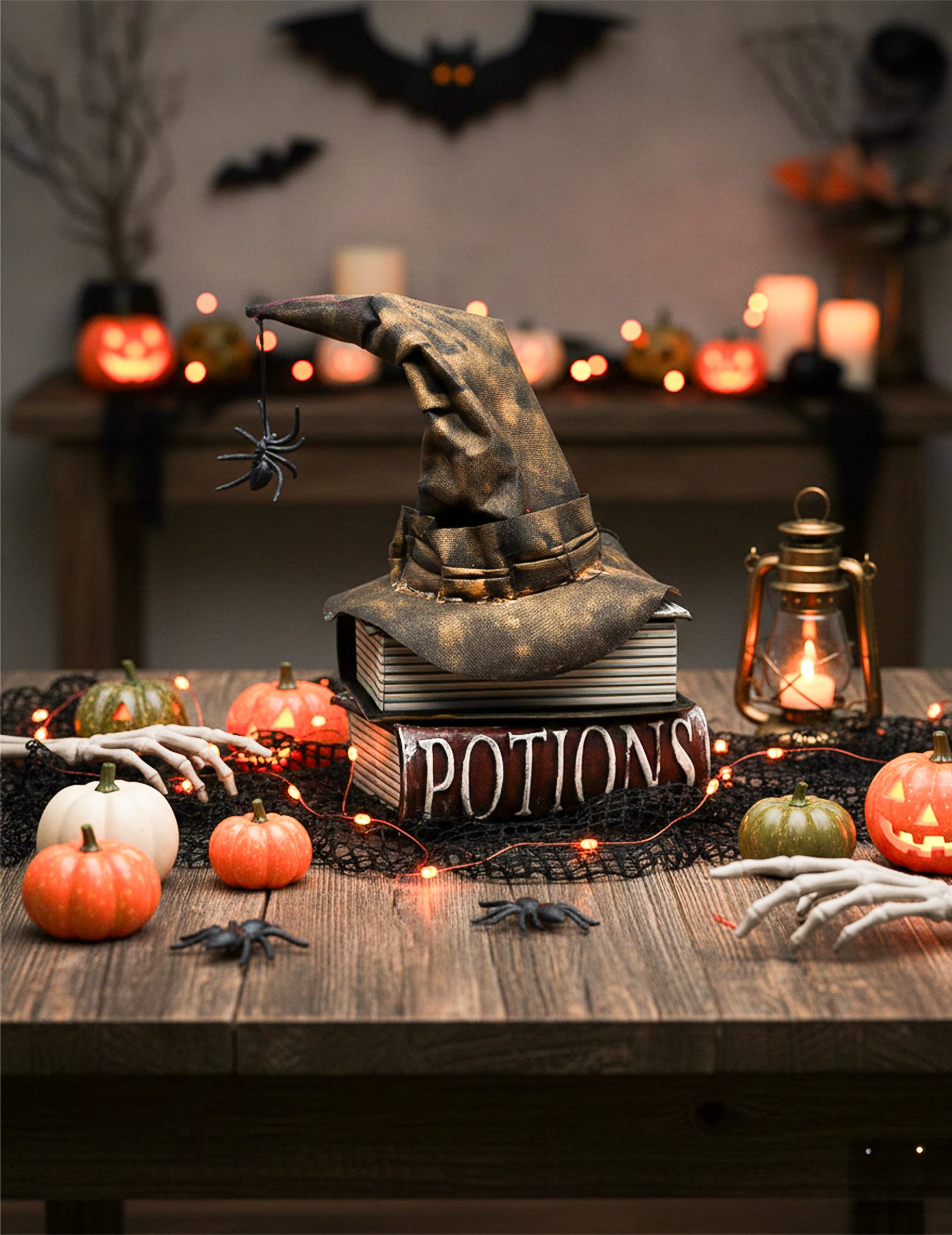 atosa Kostüm Sprechender Hut animierte Dekofigur 35 x 17 x 15 cm