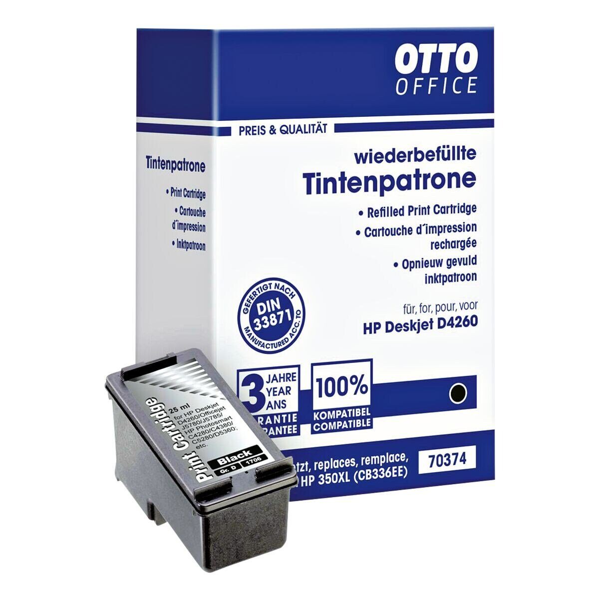 Otto Office  Office Tintenpatrone (ersetzt HP »CB336EE« Nr. 350XL, schwarz)