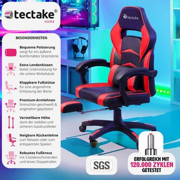 tectake Gaming-Stuhl Comodo (1er, 1 St), Fußstütze