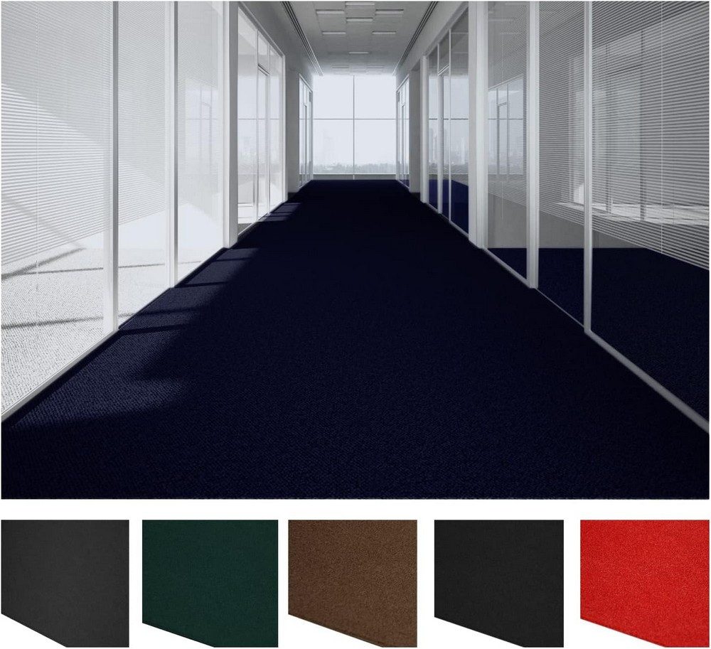 MDEKOR Nadelvliesteppich Teppichboden Meterware - Teppich Läufer, 50x200cm Dunkelblau