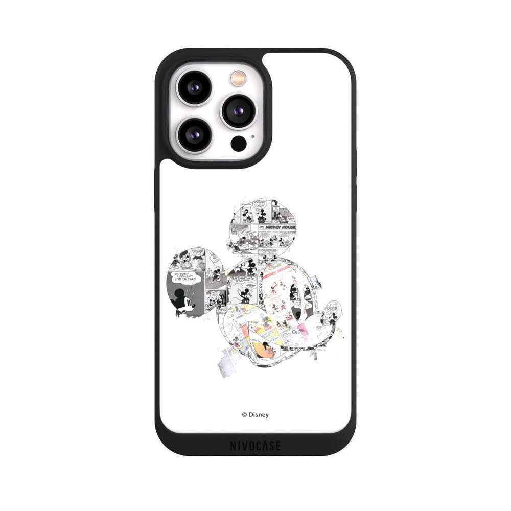 NIVOCASE Handyhülle Mickey Mouse Offizielles Lizenzprodukt Disney Mickey Mouse - Collage, Apple iPhone 14 Pro Max Handyhülle Hülle NIVOpure Case Schwarz
