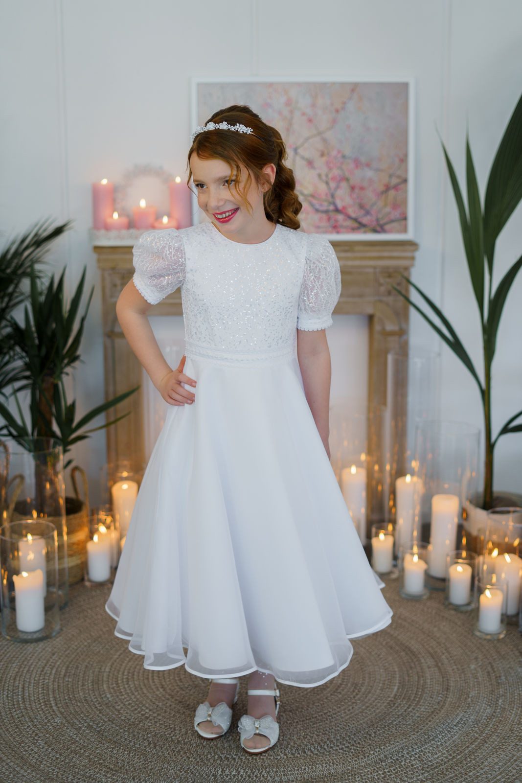 Pure White Partykleid 26042 Pure White Kommunion Kleid (Stück) klassisches Kommunionkleid
