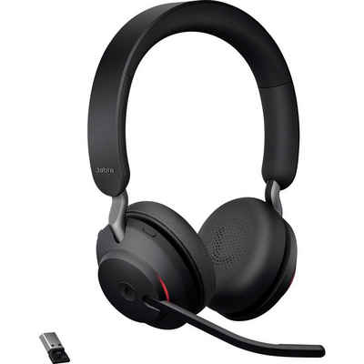 Jabra »Evolve2 65 Stereo MS USB-A Bluetooth LS black« Kopfhörer (Lautstärkeregelung, Batterieladeanzeige, Mikrofon-Stummschaltung)