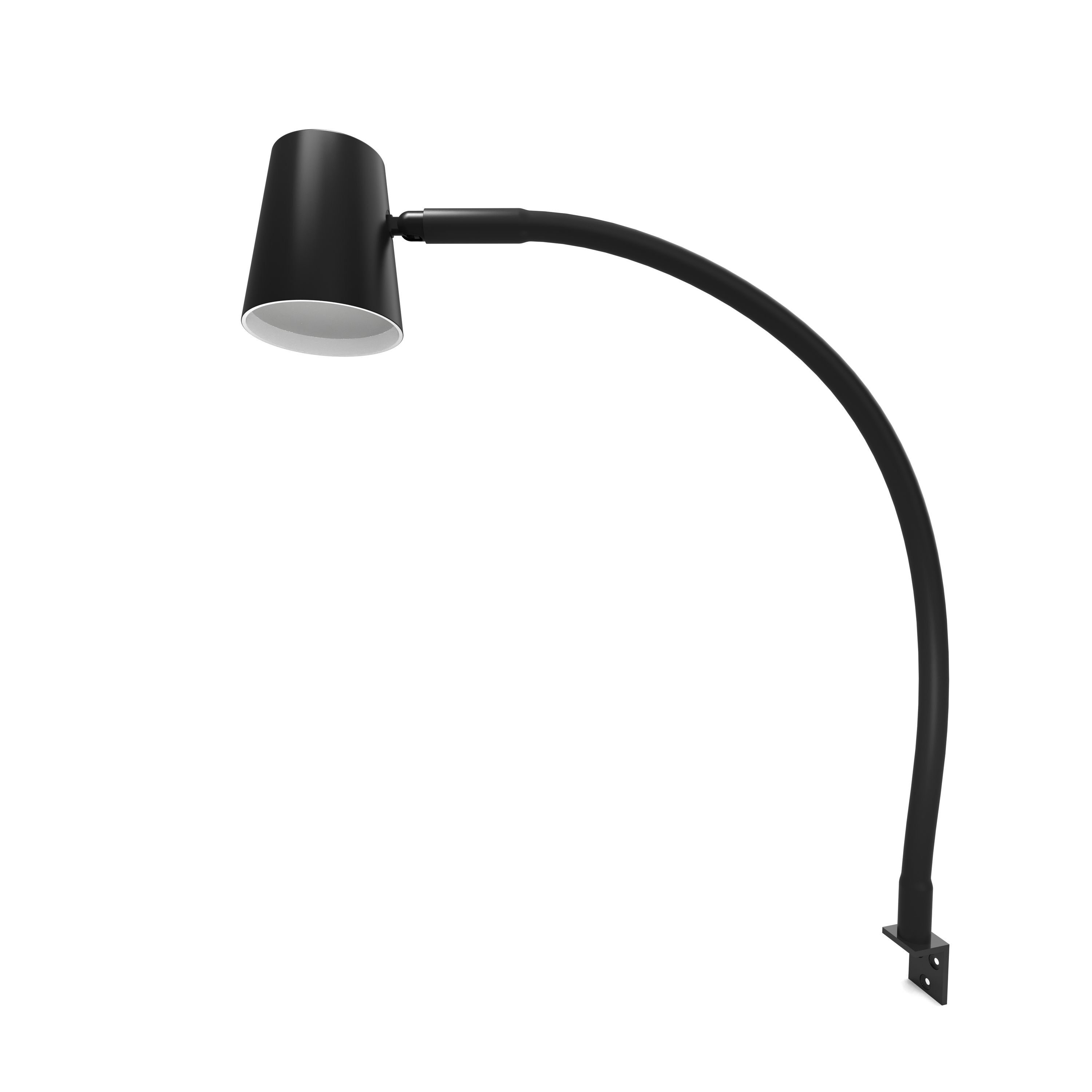 kalb Bettleuchte LED Leseleuchte schwarz, flexibler Leuchten-Hals, 1er Set, warmweiß