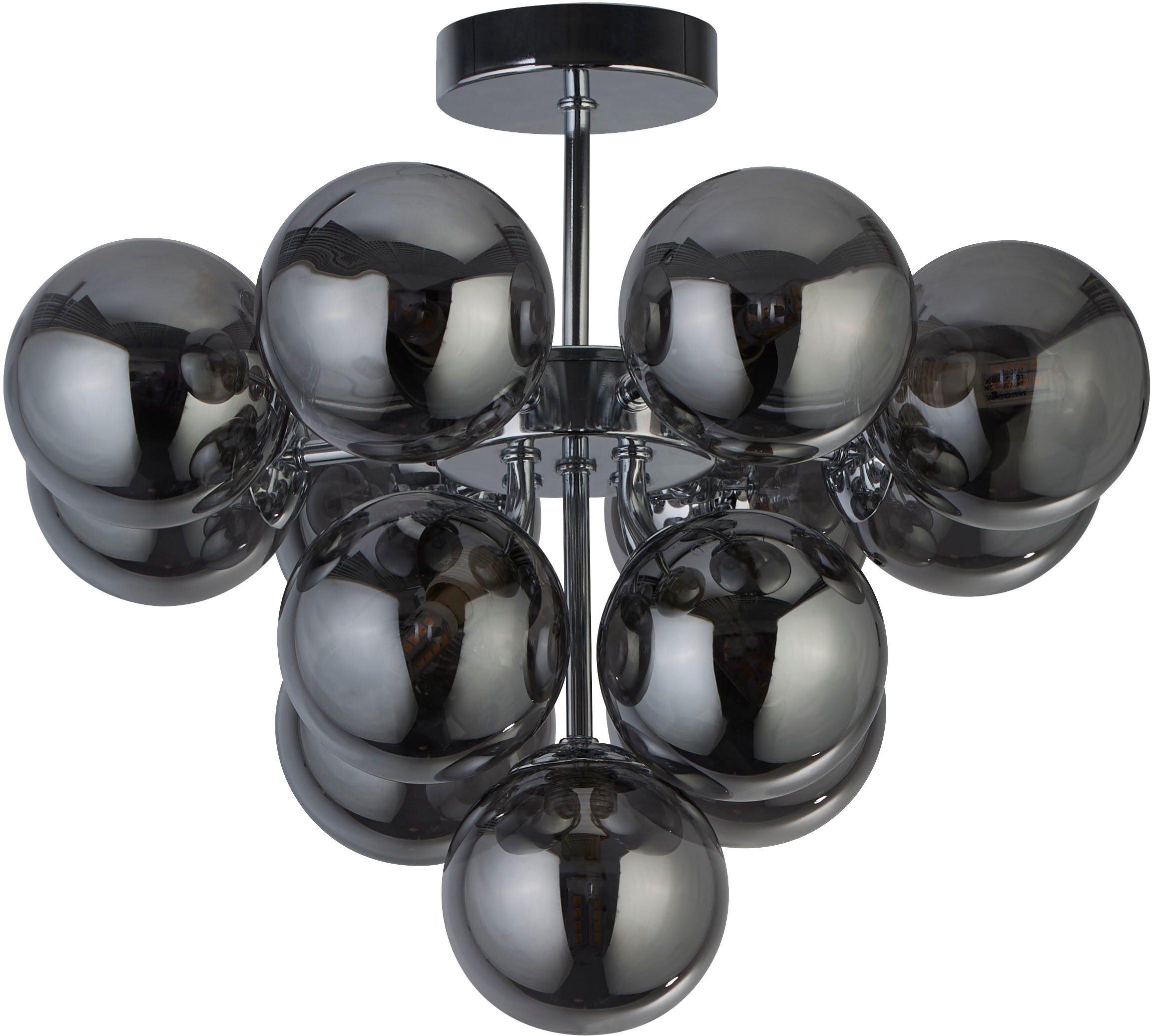 Searchlight Deckenleuchte Deckenleuchte Berry, 13-flammig, ohne Leuchtmittel, Brombeer-Optik