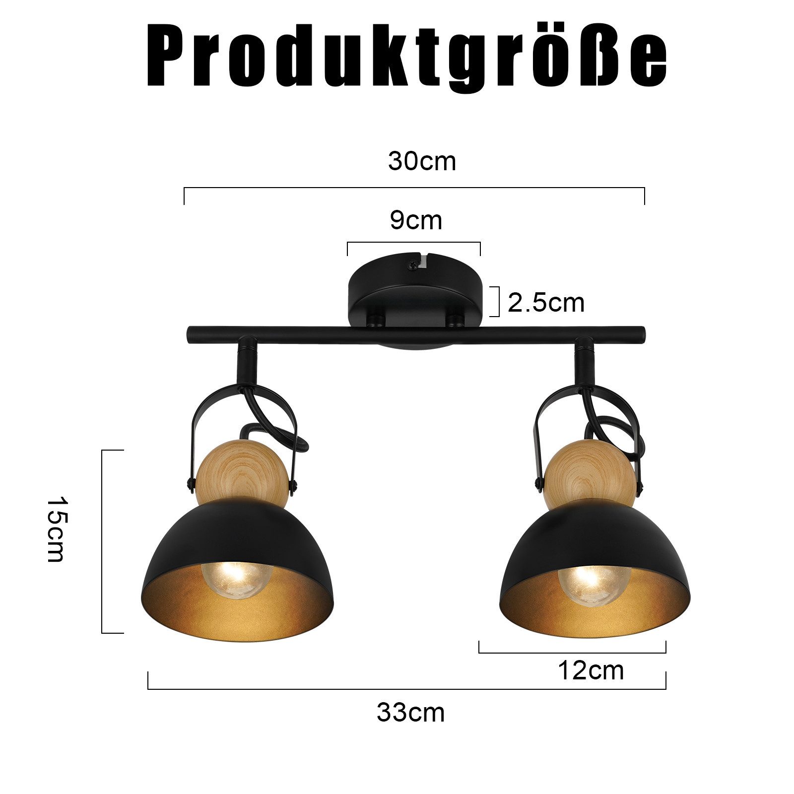 ZMH Deckenstrahler 2/3/4 Flammig 350° Schwenkbar günstig online kaufen