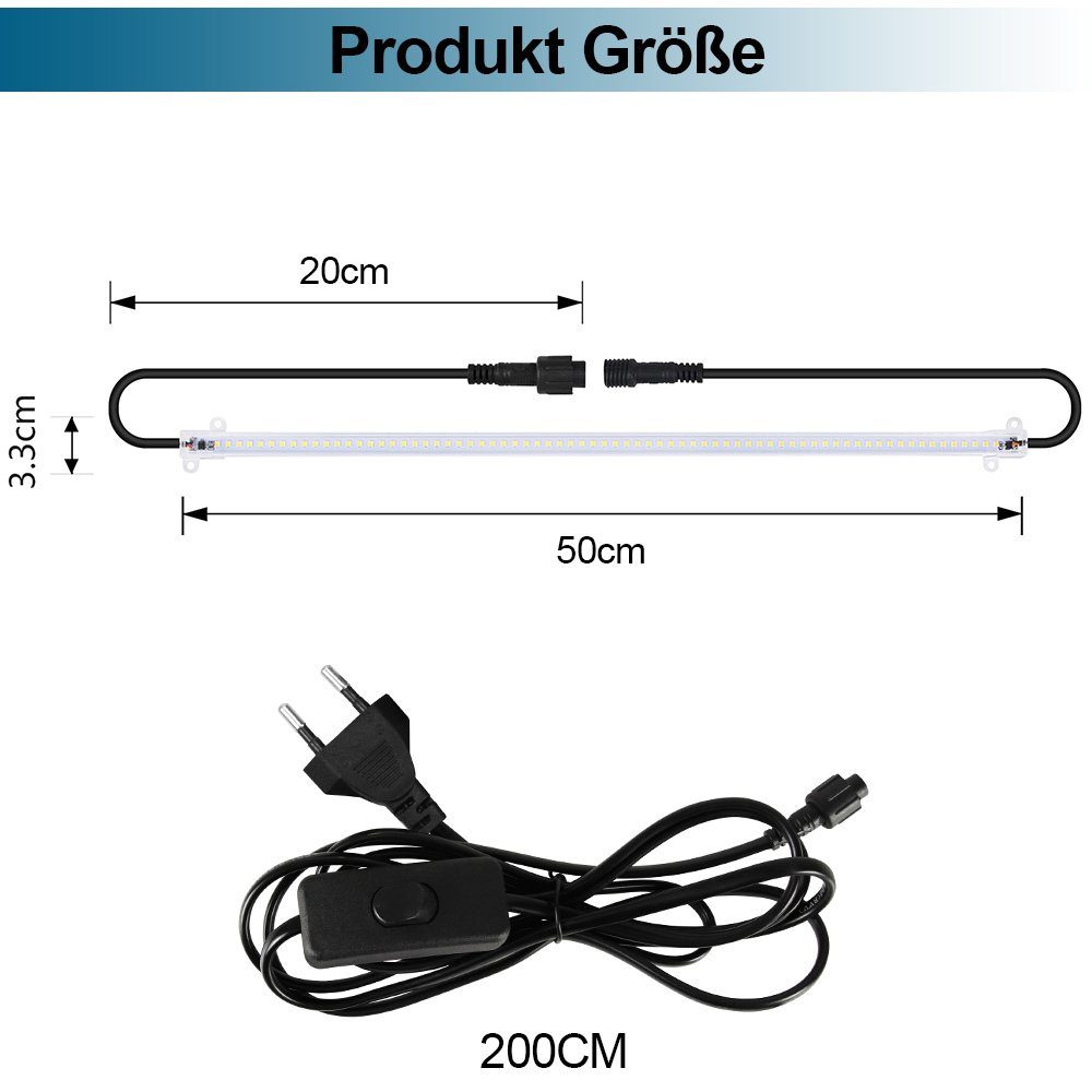 Fruchtgemüse Zimmerpflanzen Sämlinge, Anschließbar, Pflanzenlampe Blüte 30/50cm, Sonnenlicht, für Rosnek Sonnenlicht,