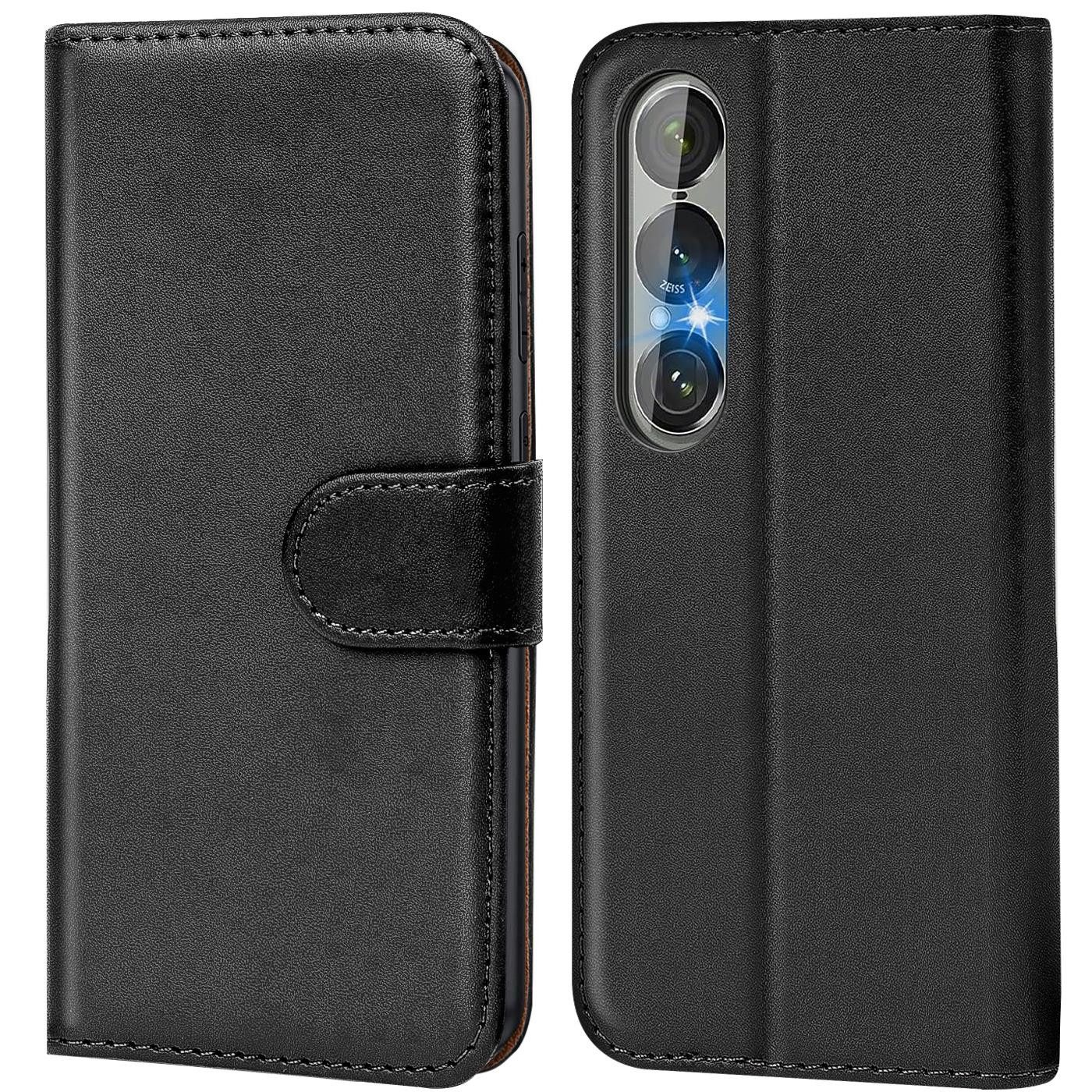 CoolGadget Handyhülle Wallet Klapp Tasche Book Case für Sony Xperia 1 VII, Hülle Klapphülle Flip Cover Etui Schutzhülle