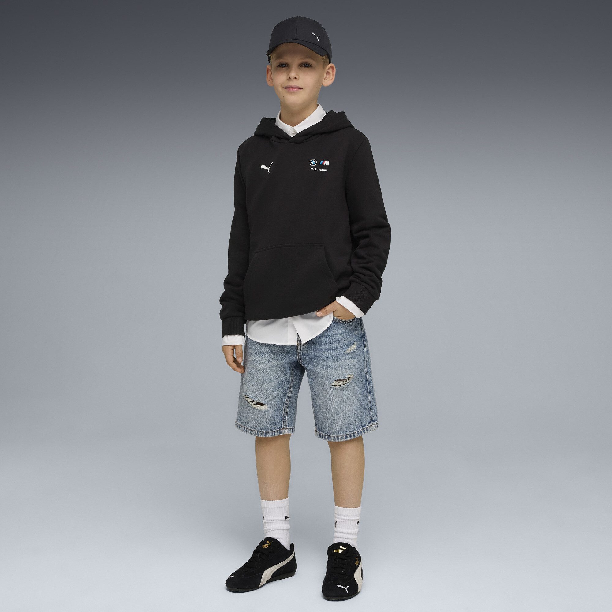 PUMA Kapuzenpullover BMW M MOTORSPORT Essentials Hoodie Jugendliche – Bild 4 von 5