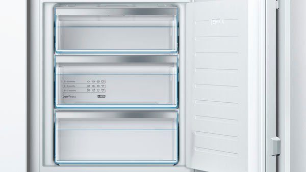 BOSCH Einbaugefrierschrank 6 GIV11AFE0, 71,2 cm hoch, 55,8 cm breit, Low Frost: geringere Eisbildung & schnelleres Abtauen