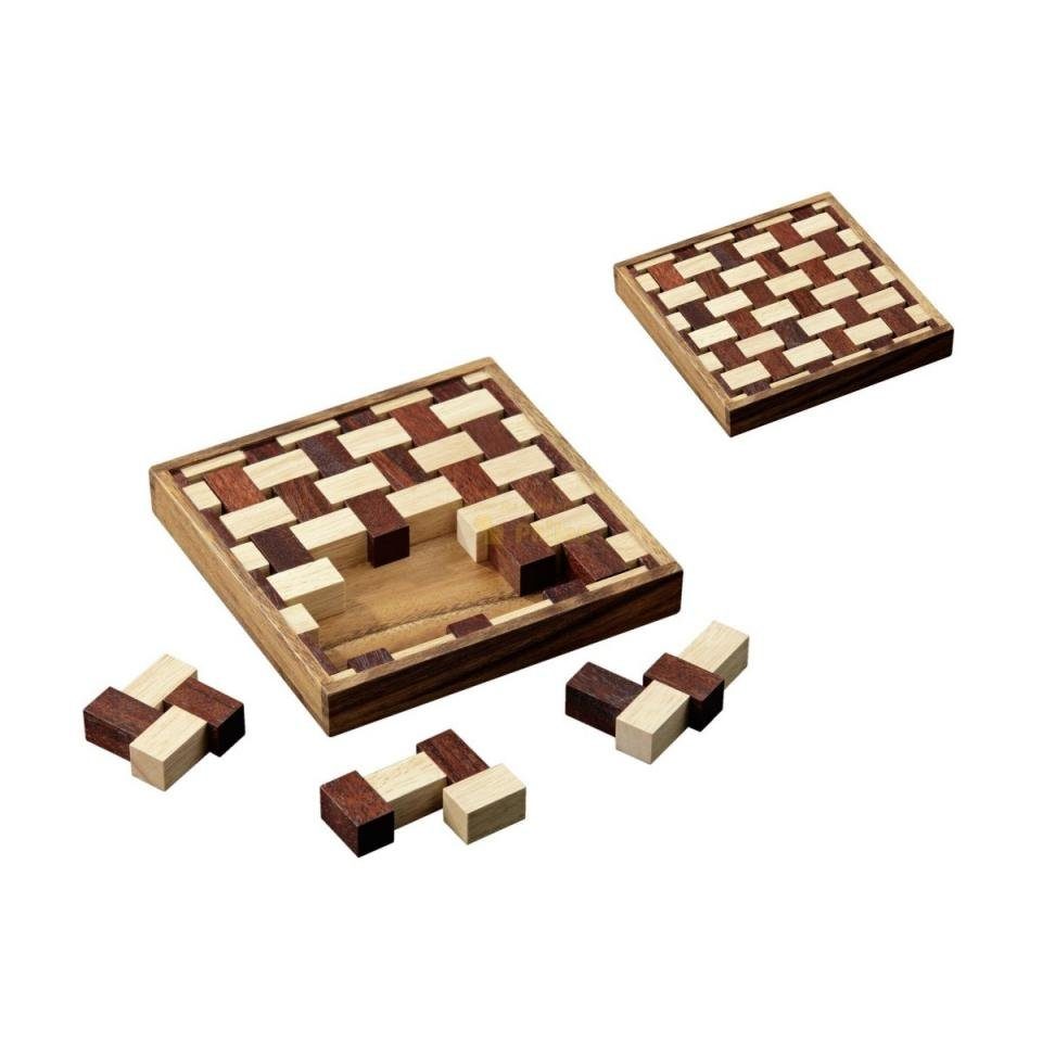 Philos Spiel, Wims Mat - Hevea- und Samena-Holz - 9 Puzzleteile - Knobelspiel - Geduldspiel