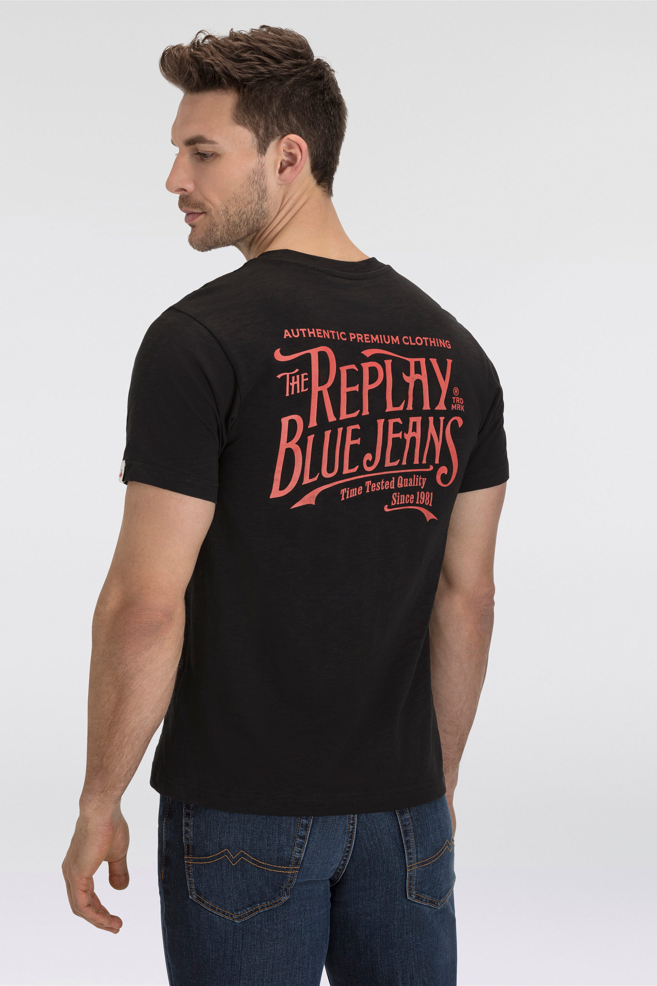 Replay T-Shirt mit Rückenprint günstig online kaufen