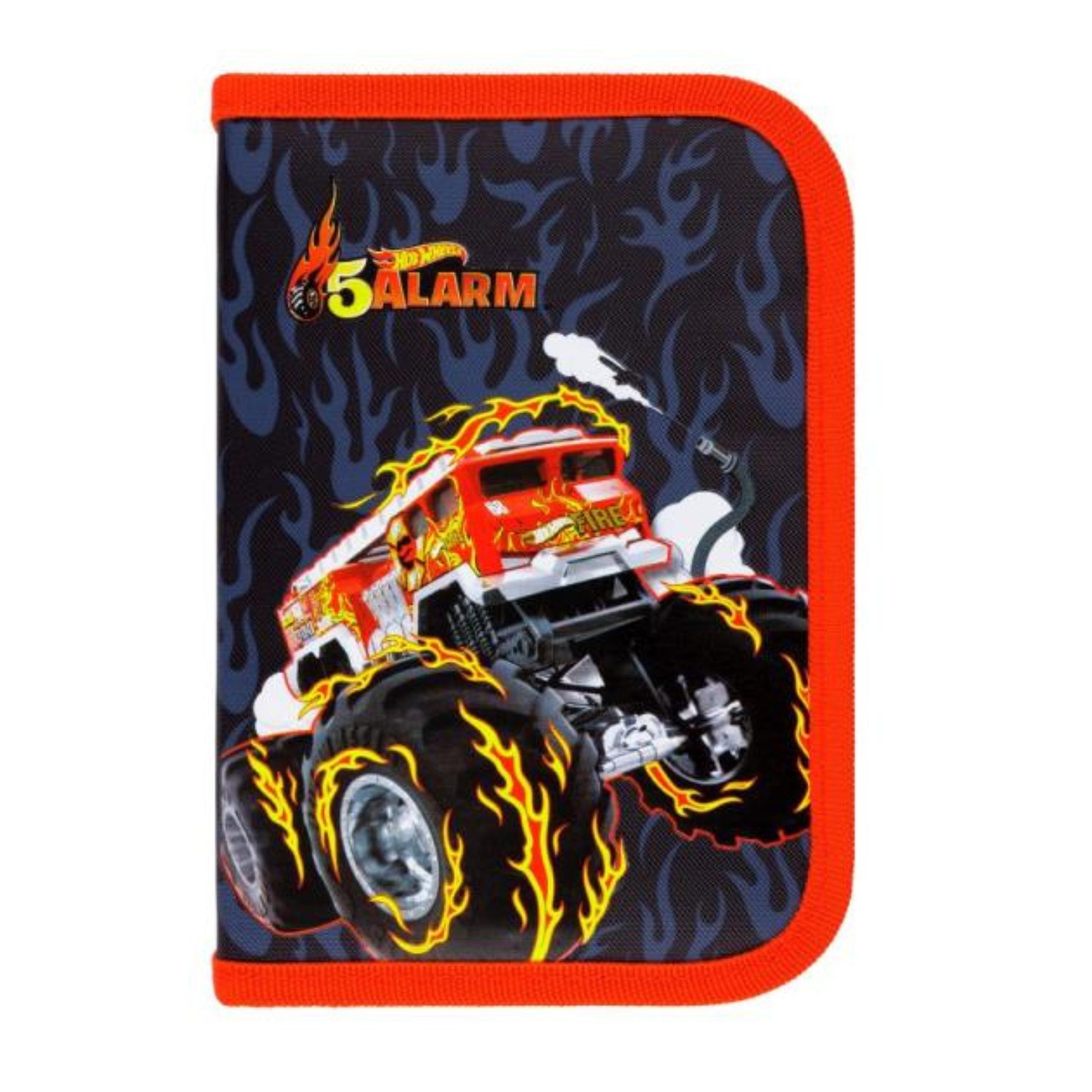 GOLDKIDS Schulranzen für Jungen und Mädchen, 6er-Set - (Schul-Rucksack für Kinder mit, 1-tlg., Federmäppchen - Schuhbeutel und Regenschutz), - Hot Wheels Motiv- 1-3 Klasse