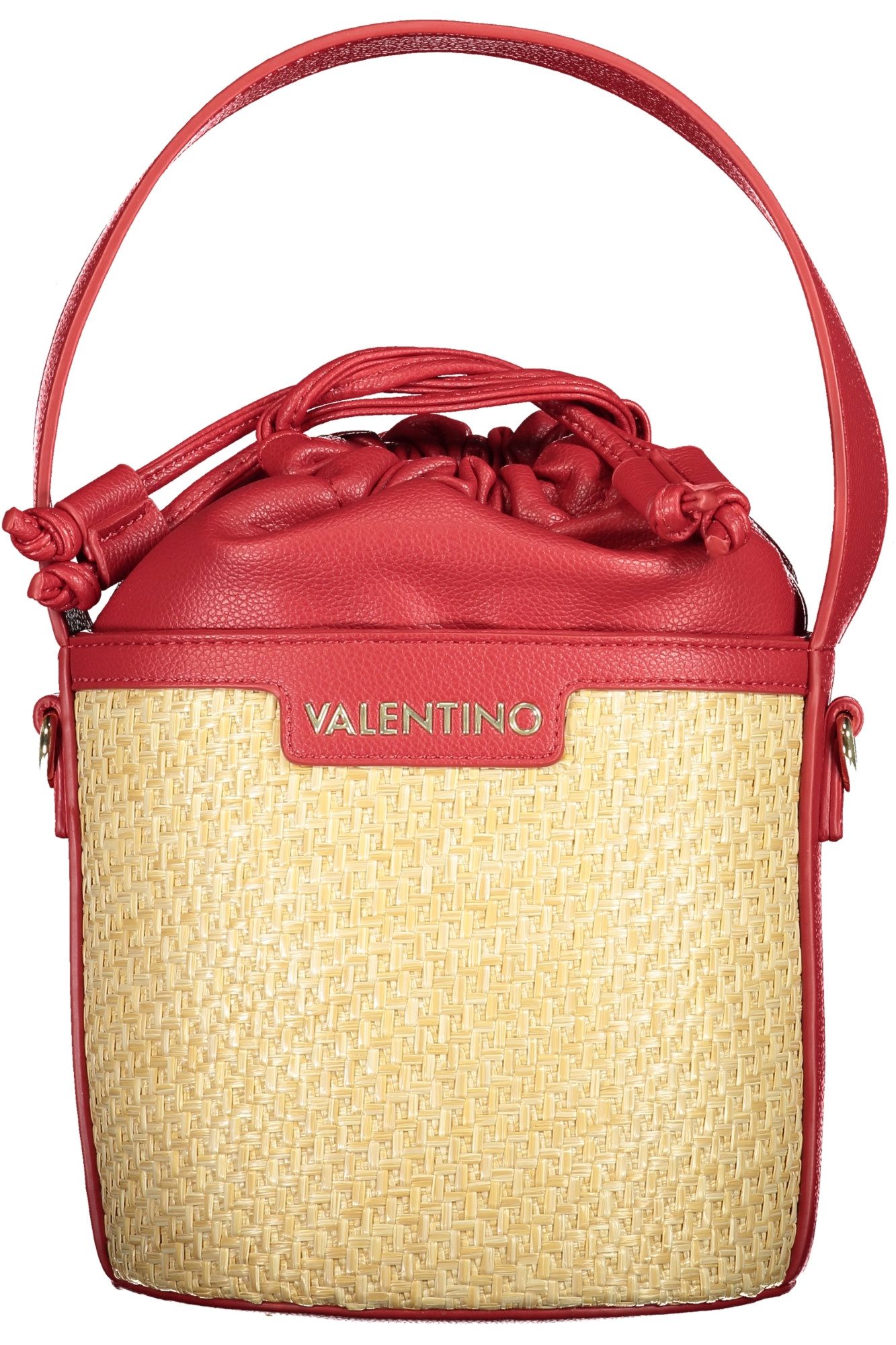 Valentino Umhängetasche, Elegante Rote Eimertasche für Damen mit Schultergurt und Innentaschen
