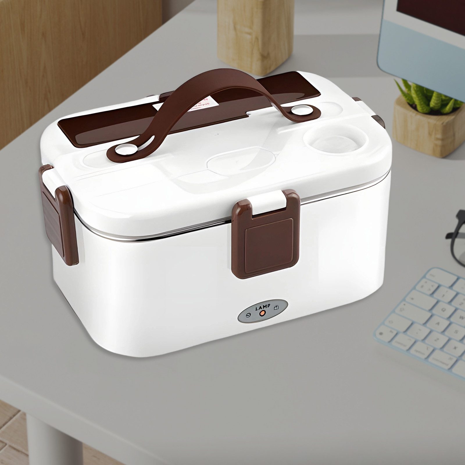 REDOM Elektrische Lunchbox Essensbox 3in1 Tragbare Heißhaltebox Mobiler Essenswärmer, 304 Edelstahl und Kunststoff, (3-in-1 (12V/24V/220V) mit Besteck und Isoliertasche auslaufsicher, 1-tlg., Speisenwärmer, Warmhaltebehälter, tragbar, abnehmbar), Schnellheizung Zuhause Büro Arbeit Auto Lkw Electric Camping