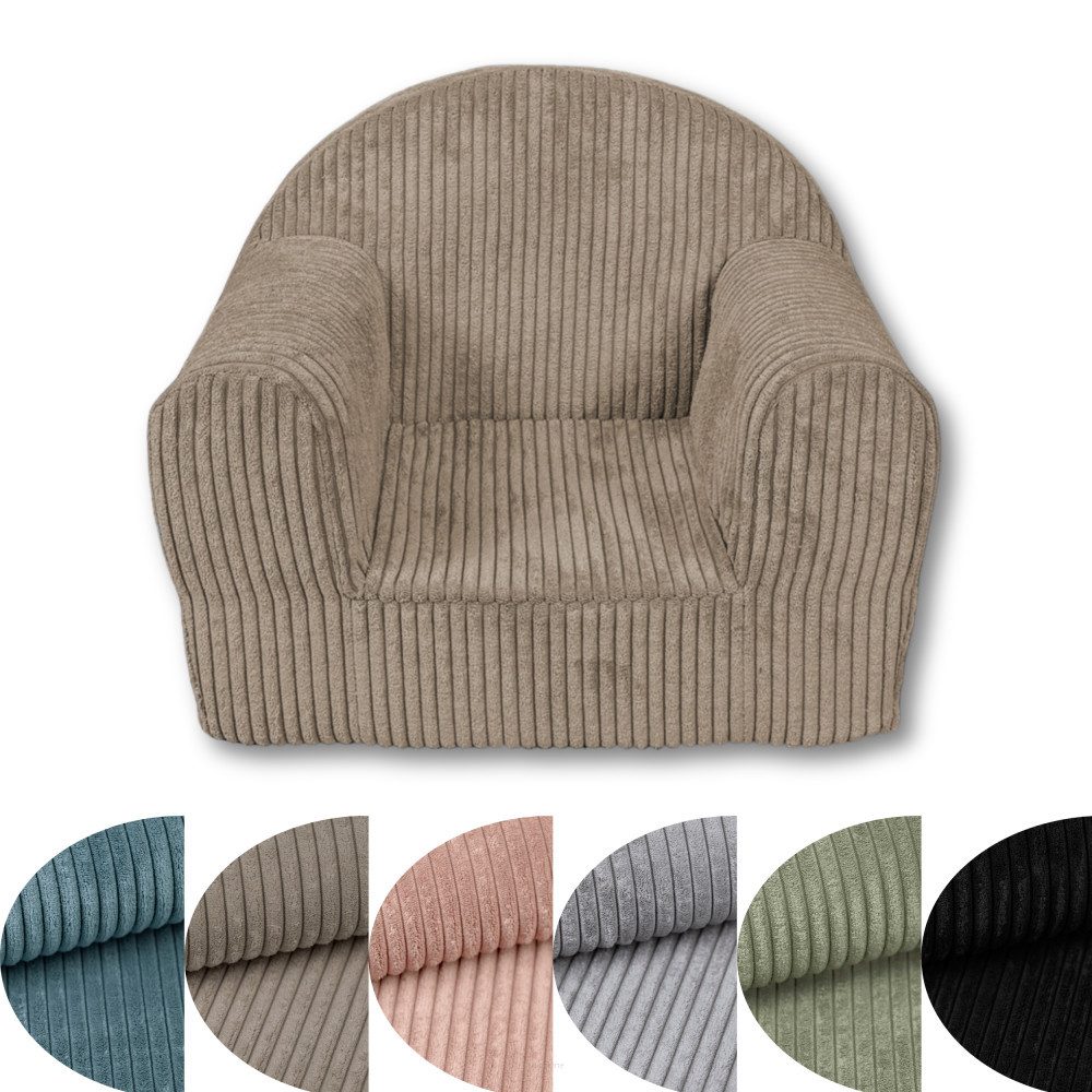 FORTISLINE Kindersessel Kindersessel Mini in Cord Hellgrün Kuschelsessel Babysessel – Bild 5 von 5
