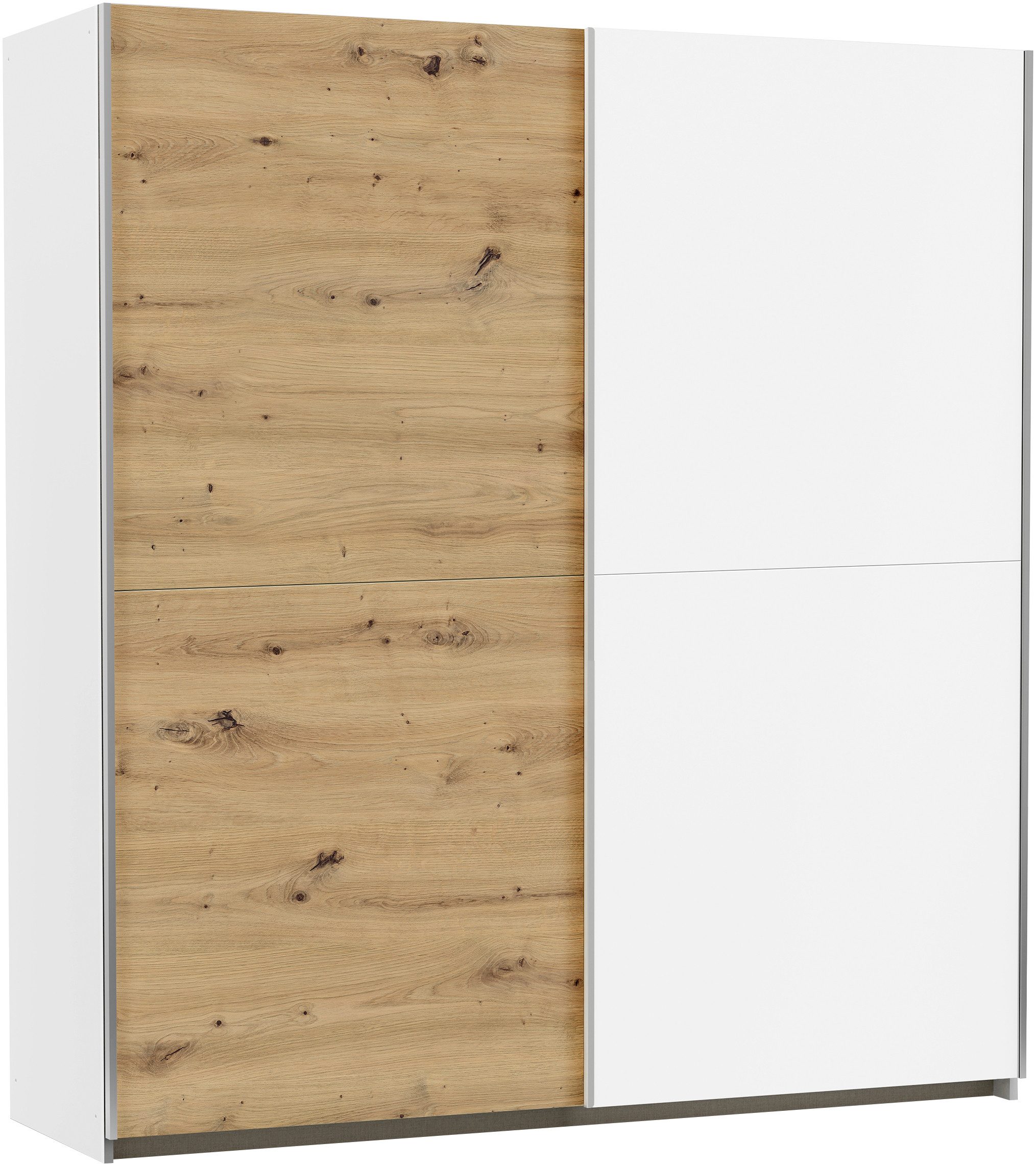rauch Schwebetürenschrank Kleiderschrank Schrank Garderobe Wäscheschrank SATURN (3 verschiedene Ausstattungen BASIC/CLASSIC/PREMIUM (inkl. SOFT-CLOSE) zeitlose Farbkombinationen, B/H/T: 175/191/59 cm MADE IN GERMANY