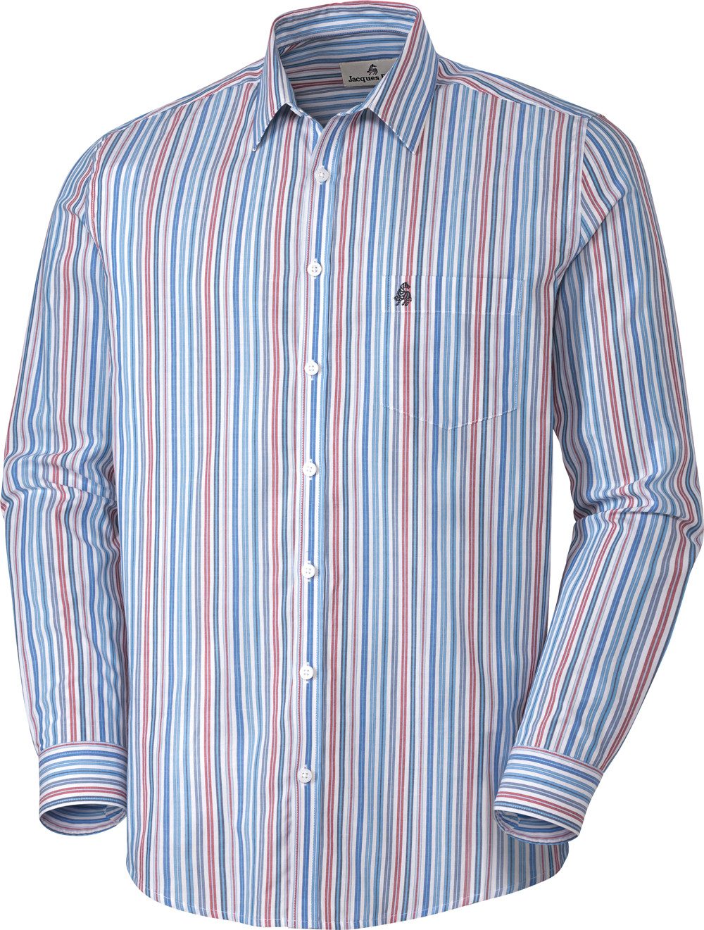 Jaques Britt GmbH Langarmhemd Bequeme Passform dank reiner Baumwolle