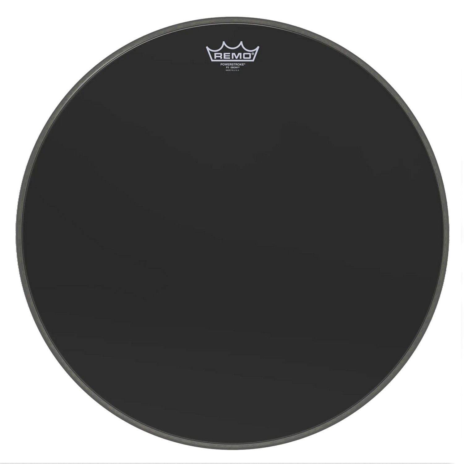 Remo Schlagzeug Remo Powerstroke 3 Ebony Bassdrum-Fell 20 Zoll,Bassdrum Fell 20 Zoll schwarz, Bassdrum Fell 20 Zoll schwarz