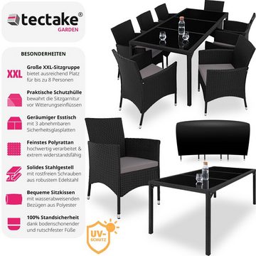 tectake Sitzgruppe Valencia, (Set, 9-tlg), Tisch- und Stuhl Set